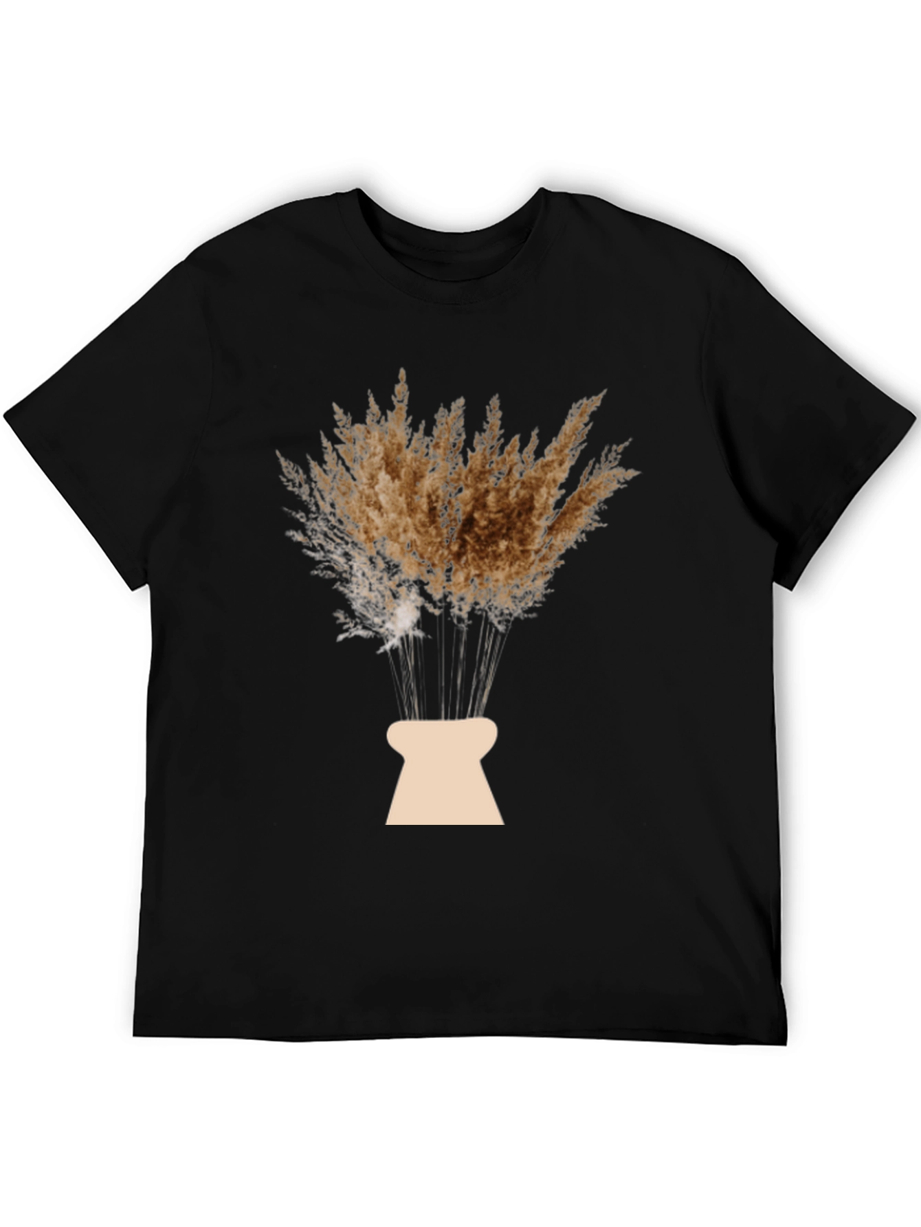 Pampas Grass Graphic Black T-Shirt