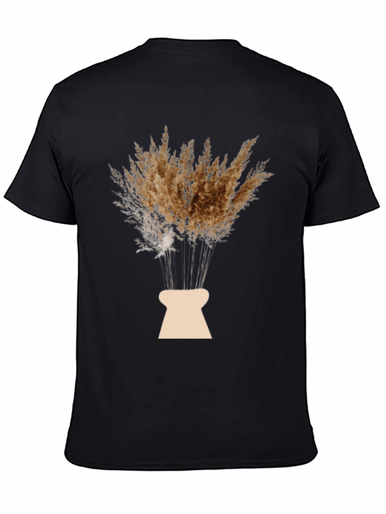 Pampas Grass Graphic Black T-Shirt