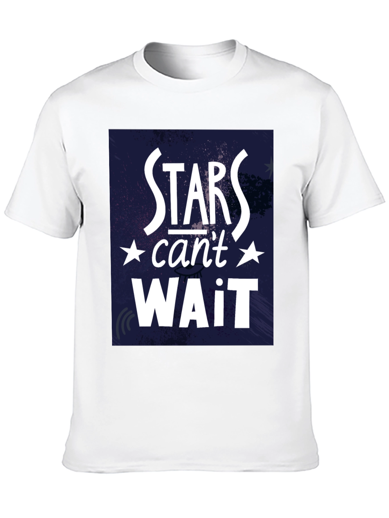 Stars Cant Wait Black Graphic Tee