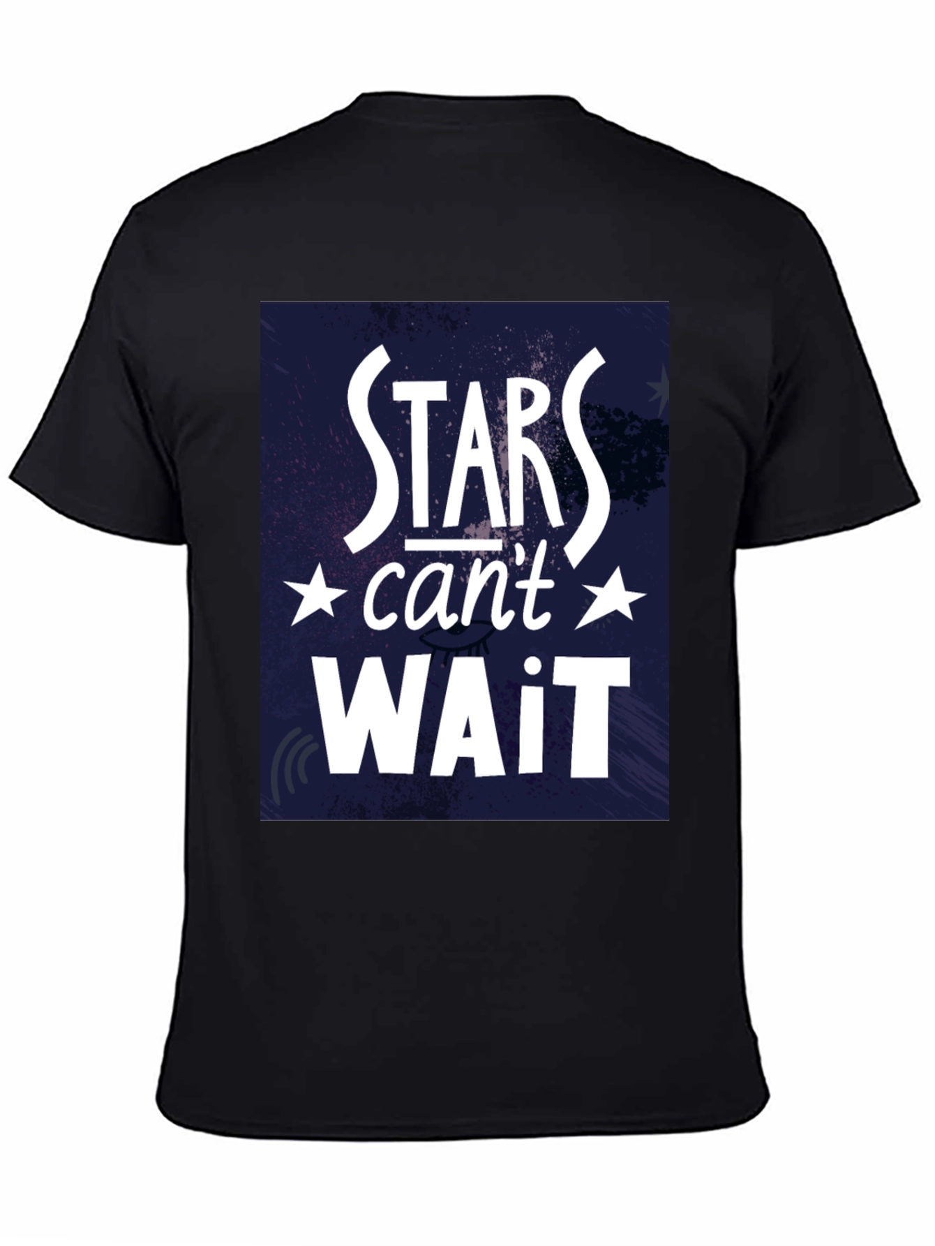 Stars Cant Wait Black Graphic Tee