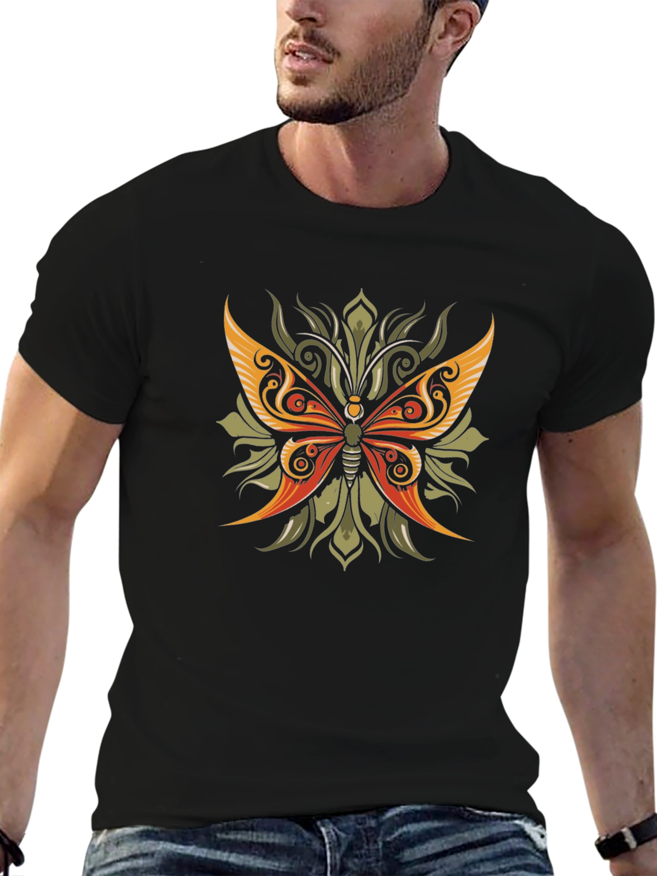 Butterfly Graphic Tee - Black