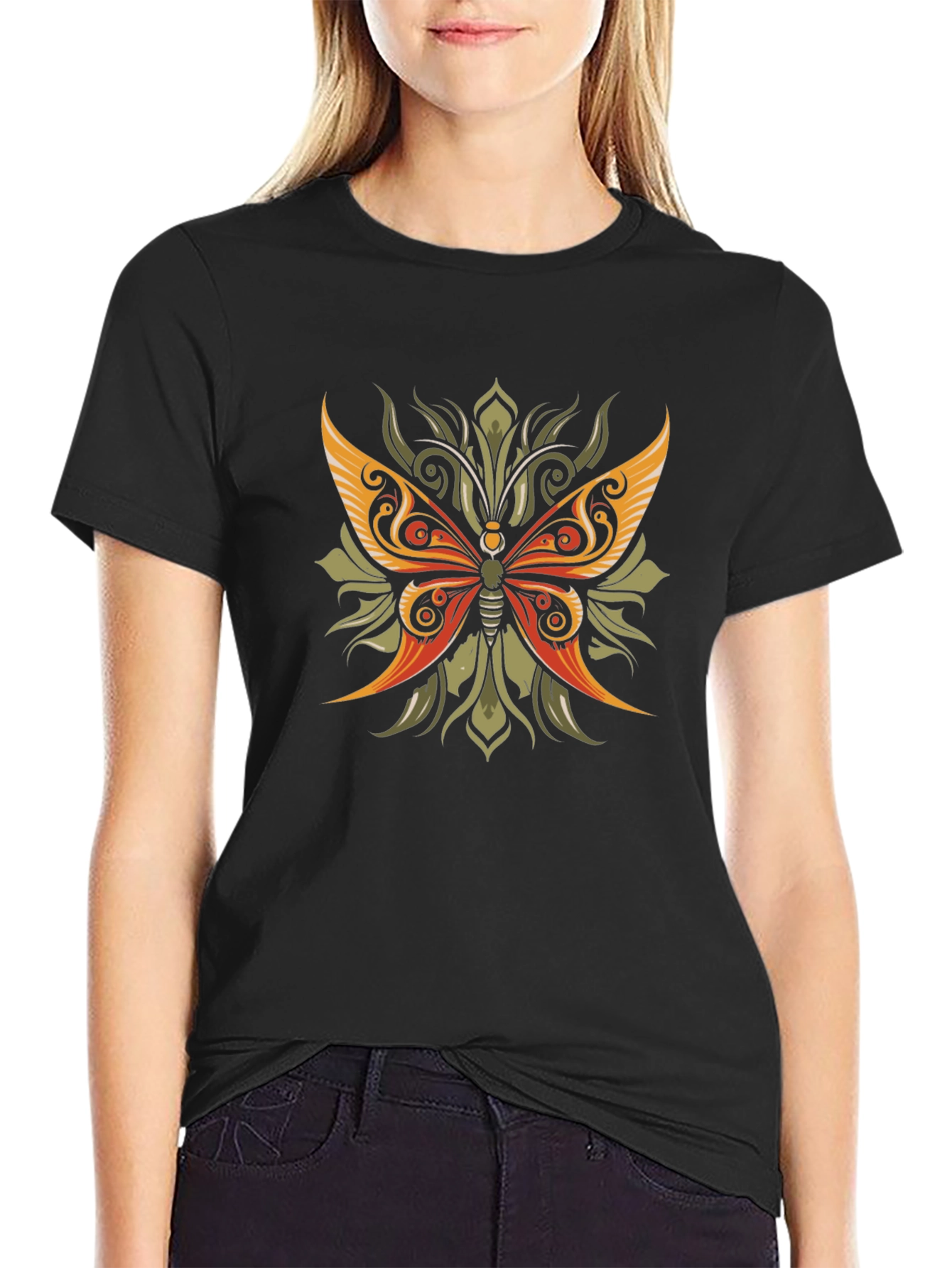 Butterfly Graphic Tee - Black