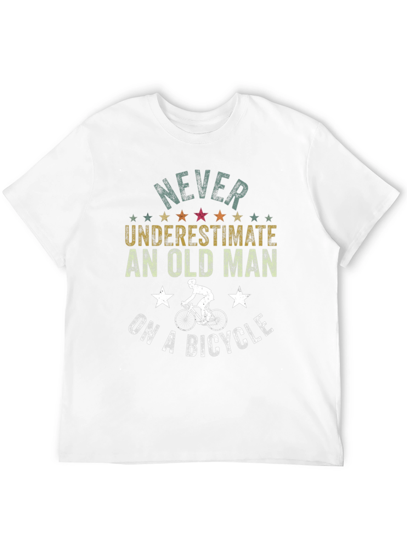 Never Underestimate Old Man On Bicycle T-Shirt