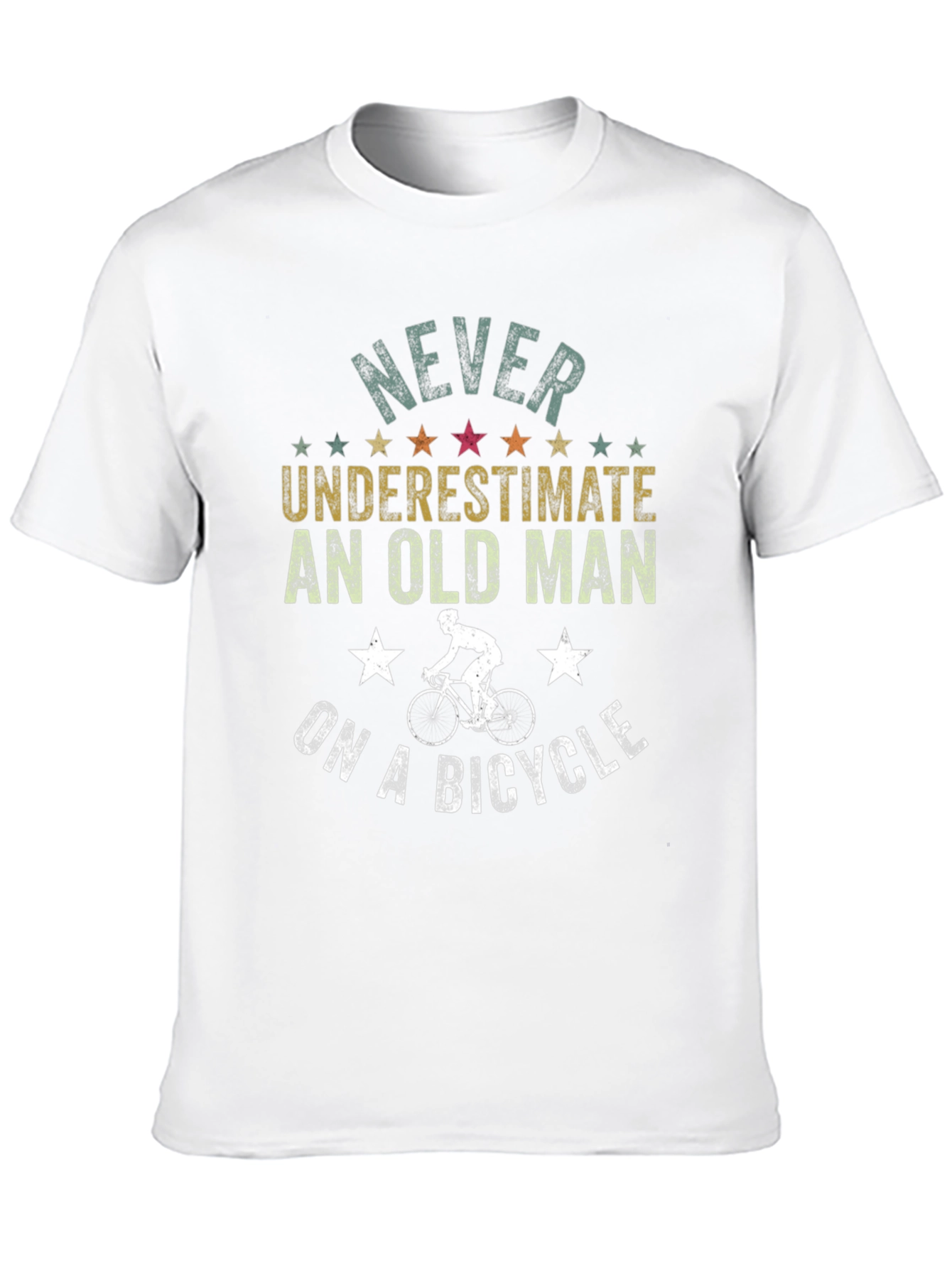 Never Underestimate Old Man On Bicycle T-Shirt