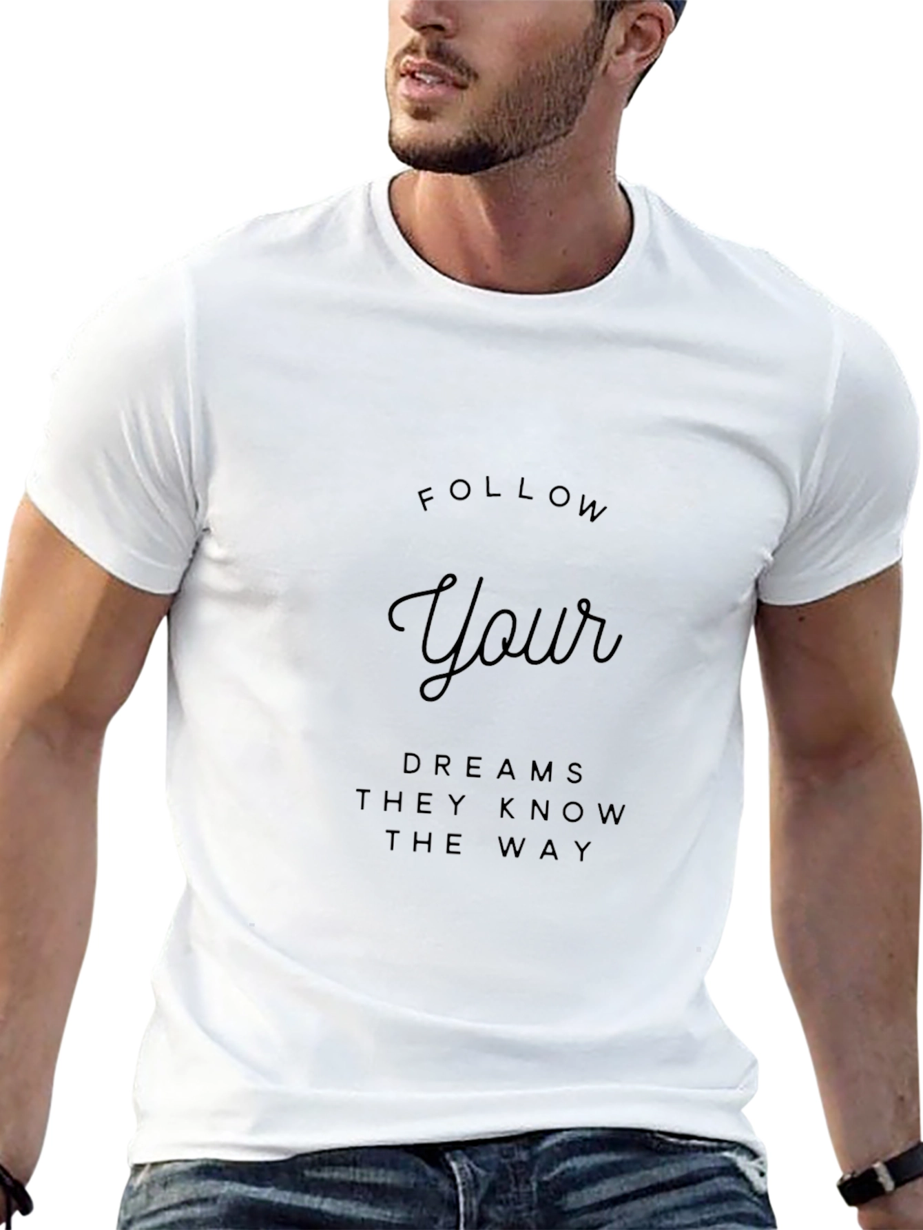 Follow Your Dreams T-Shirt - Inspirational Black Tee