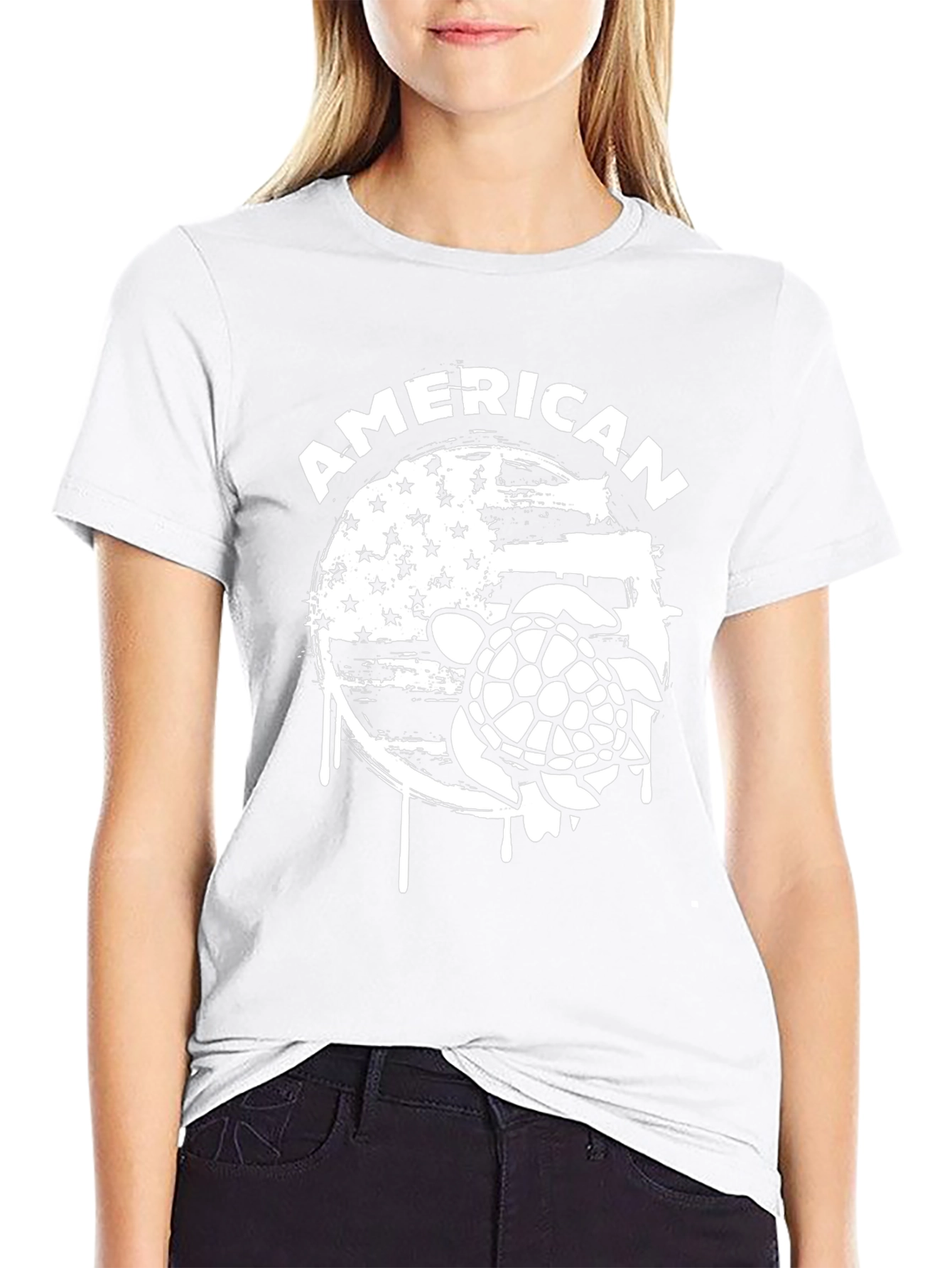 American Turtle Graphic Print Crew Neck T-Shirt