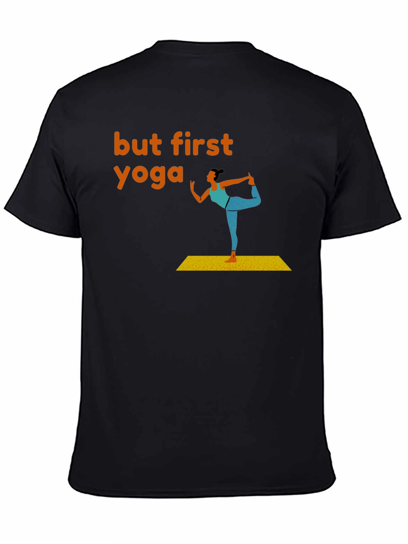 But First Yoga Graphic Tee - Mens Black T-Shirt