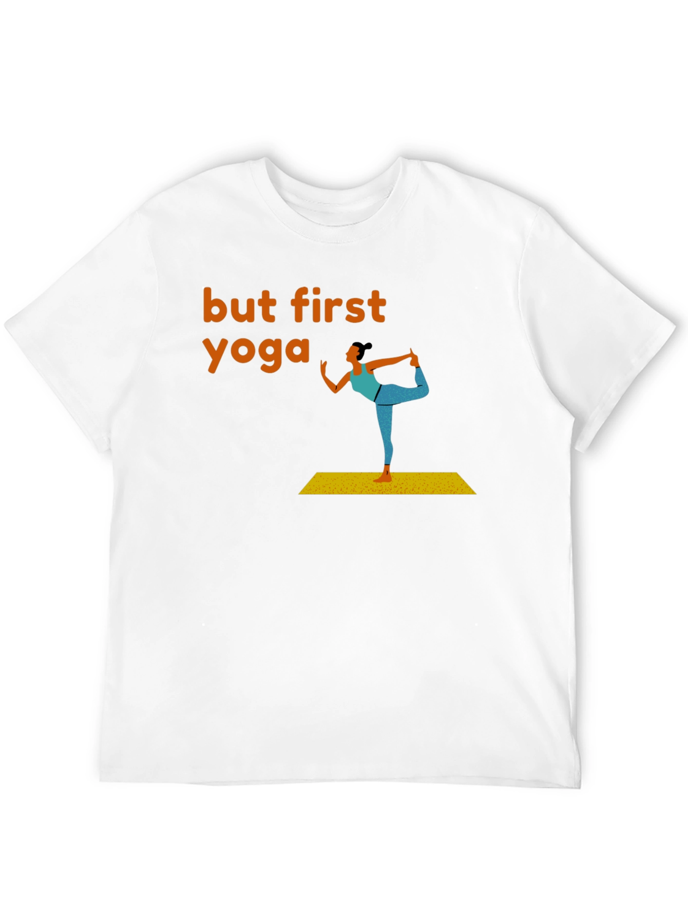 But First Yoga Graphic Tee - Mens Black T-Shirt