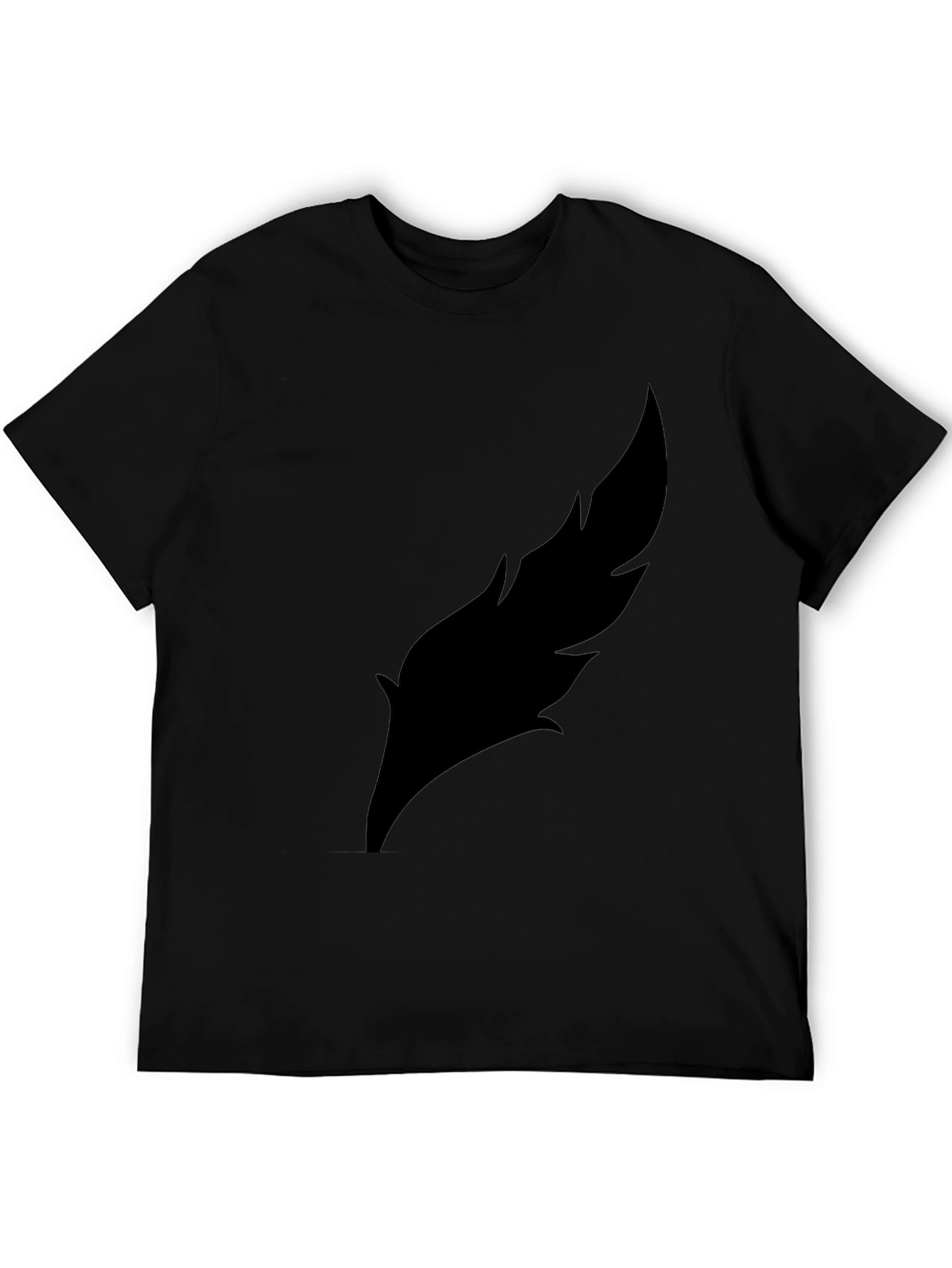 Mens Black Feather Graphic Tee