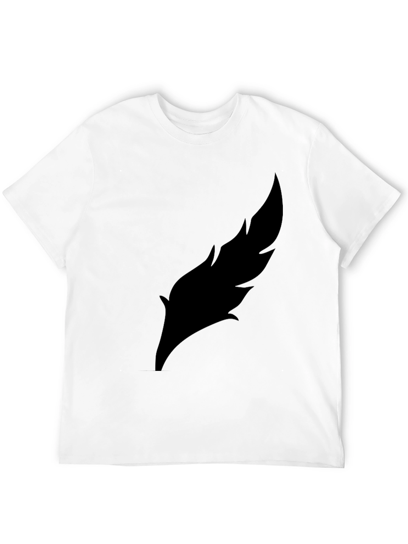 Mens Black Feather Graphic Tee