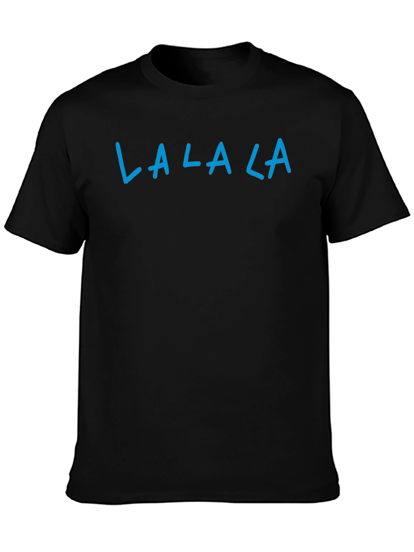 La La La Graphic Tee - Black Casual T-Shirt