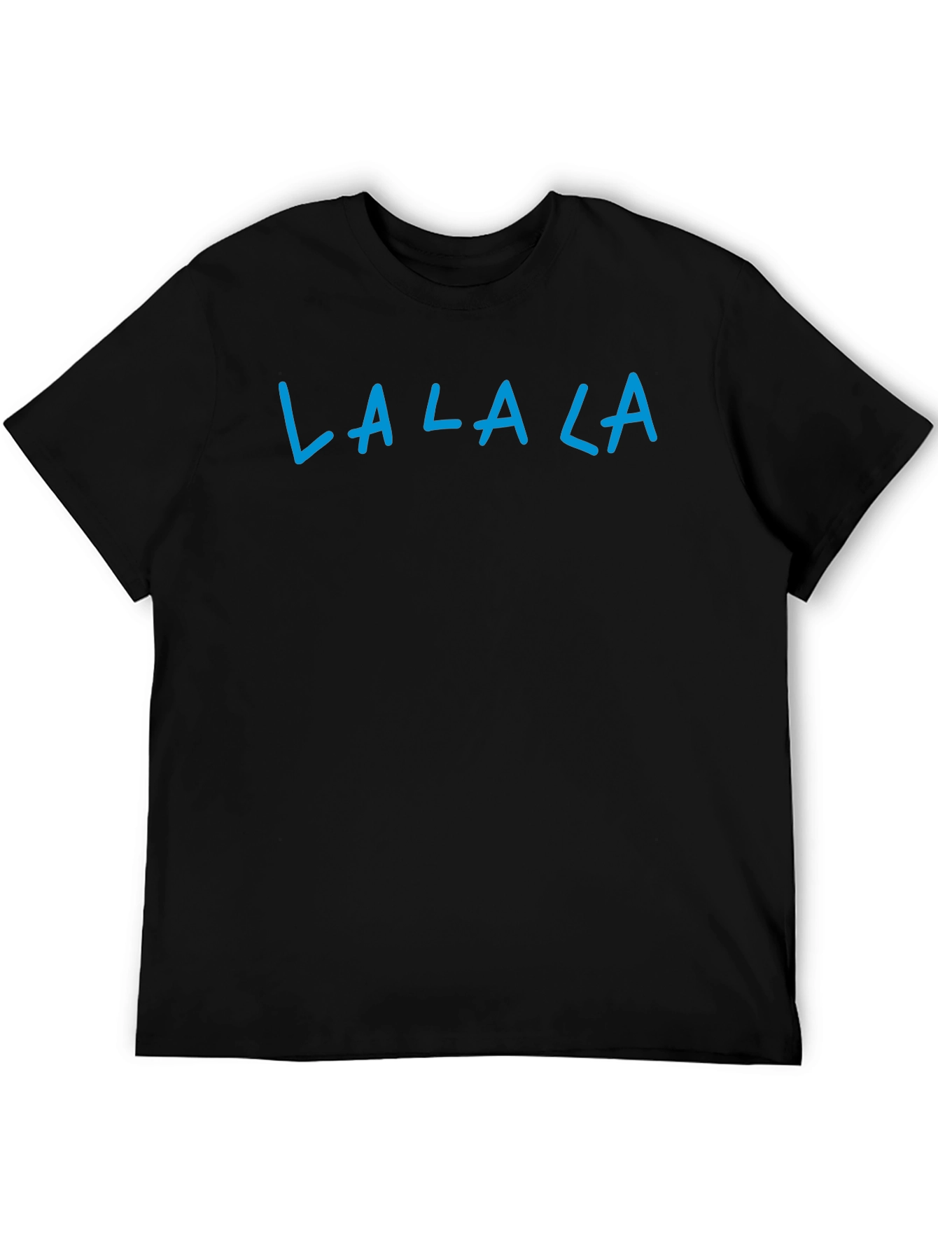 La La La Graphic Tee - Black Casual T-Shirt