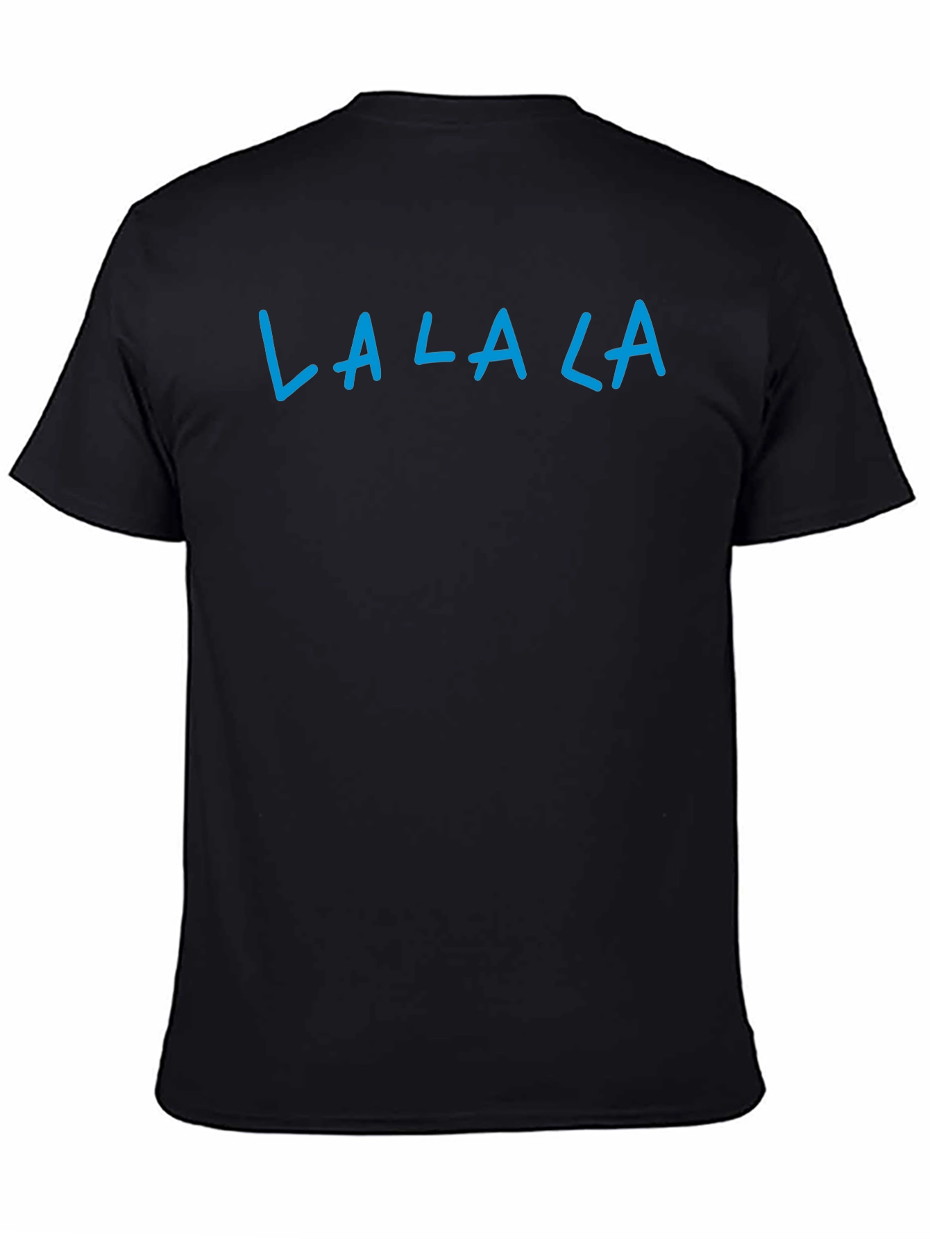 La La La Graphic Tee - Black Casual T-Shirt