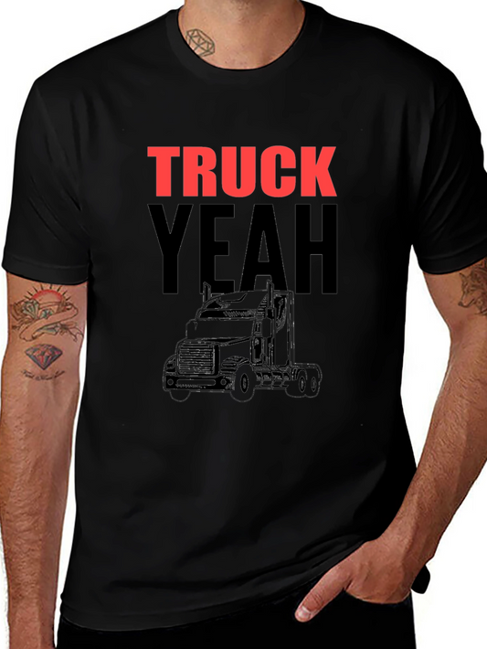 Truck Yeah T-Shirt - Black Graphic Tee for Truck Enthusiasts