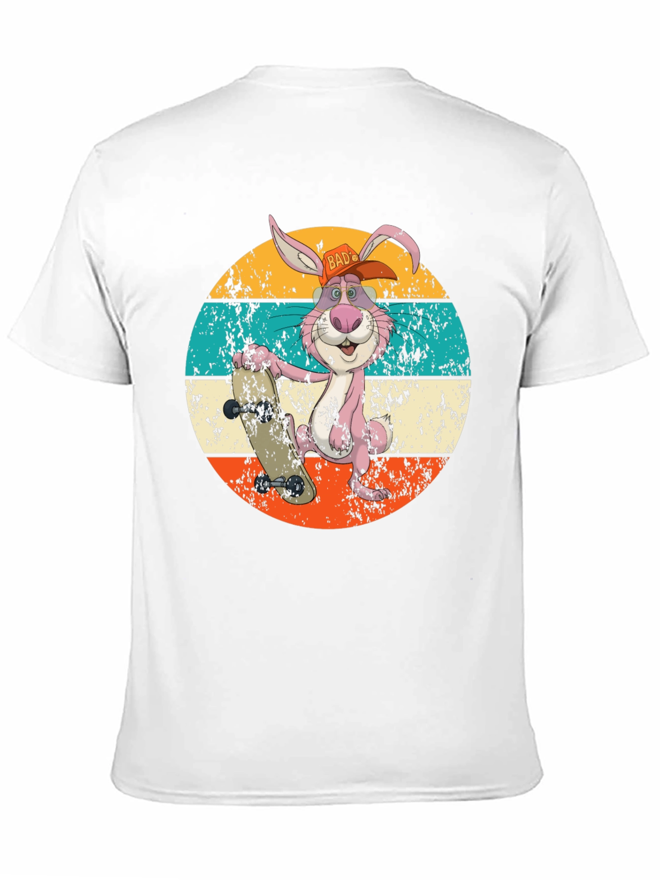 Retro Skater Rabbit Graphic T-Shirt