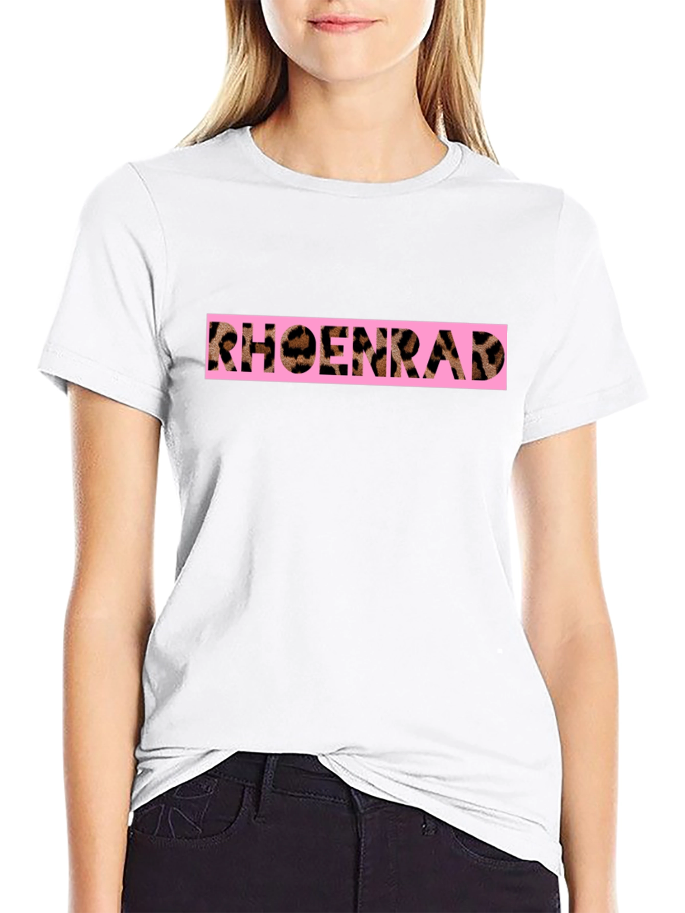 RHOENRAD Animal Print Graphic Black T-Shirt