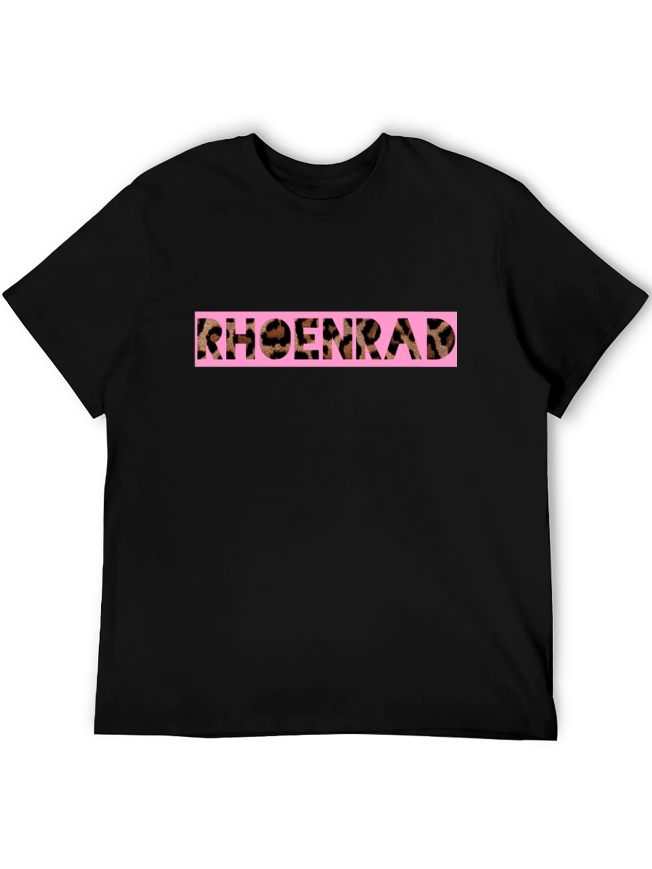RHOENRAD Animal Print Graphic Black T-Shirt