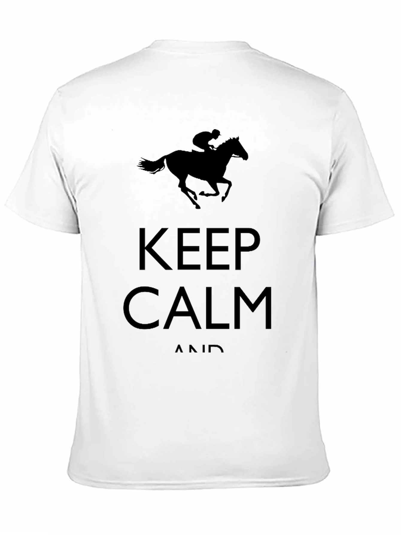 Keep Calm and Ride On Black T-Shirt