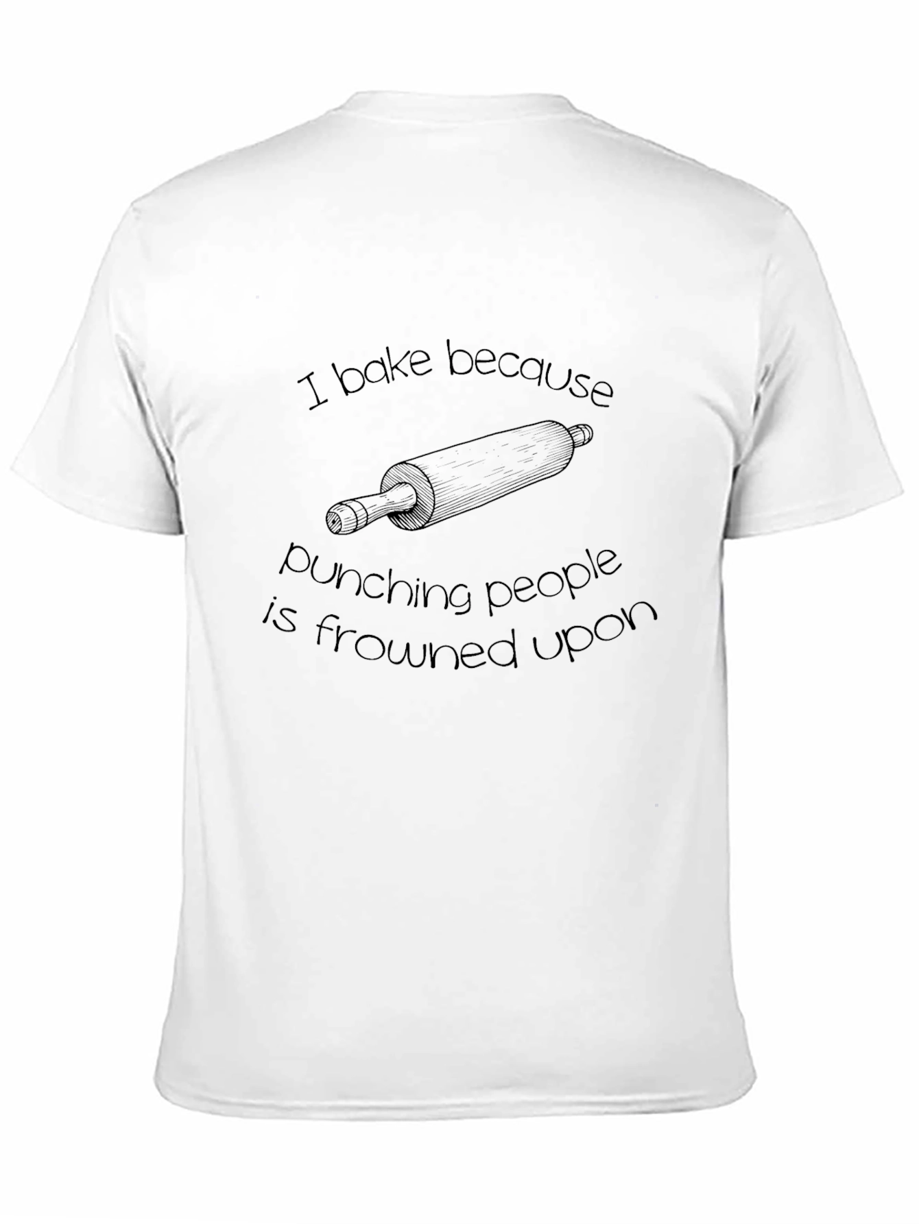 Baking Humor T-Shirt: Rolling Pin Design