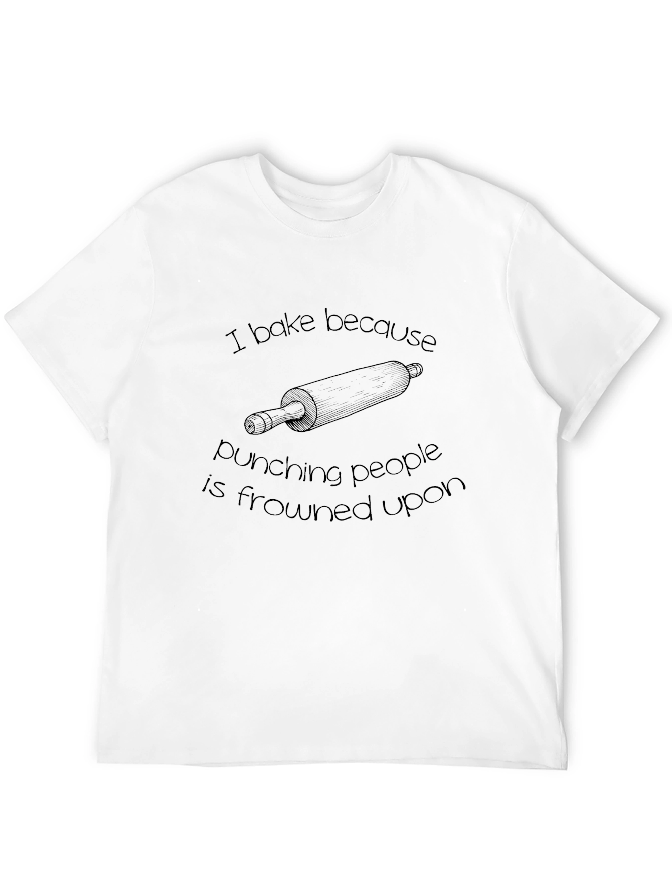 Baking Humor T-Shirt: Rolling Pin Design