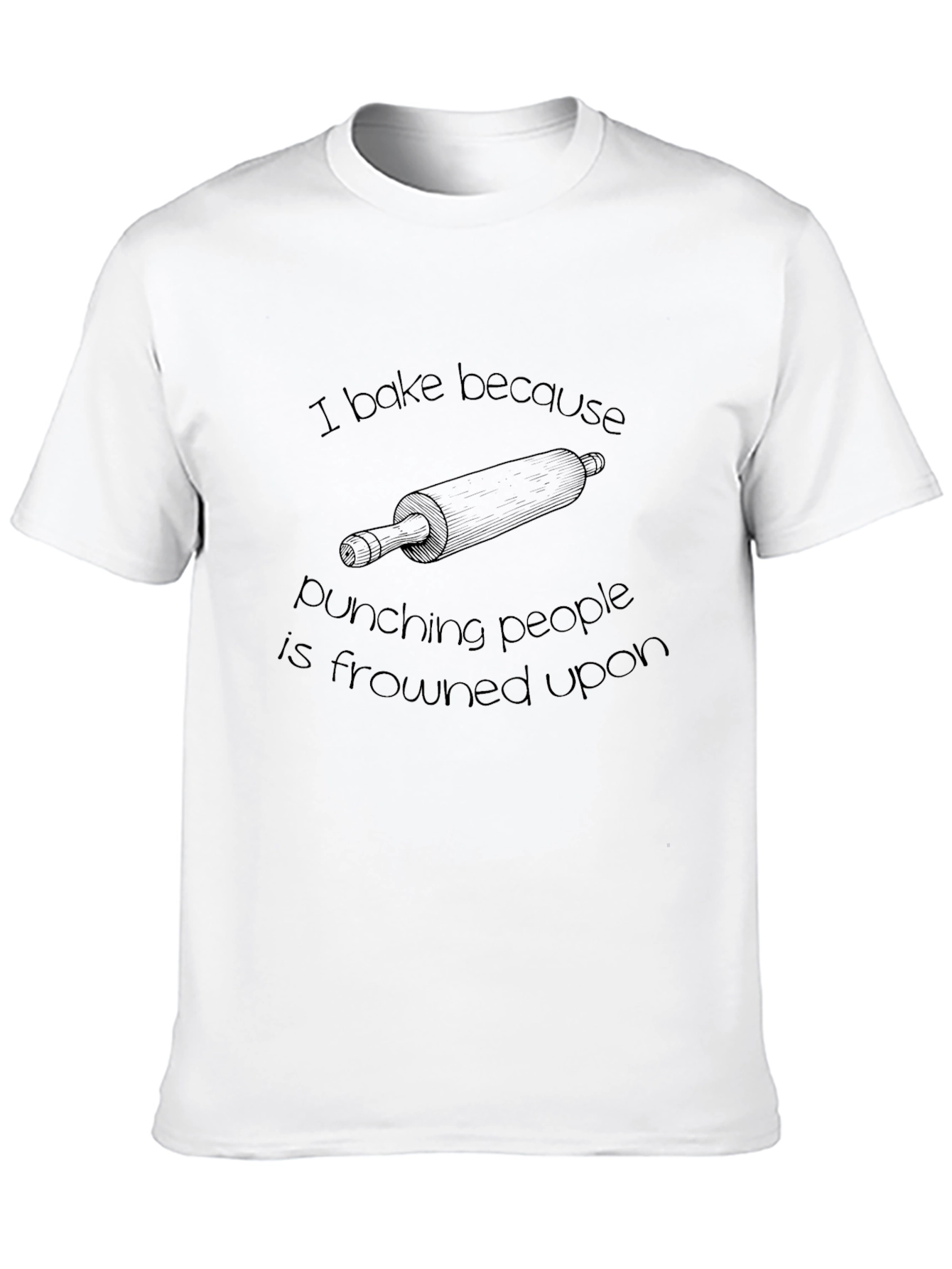 Baking Humor T-Shirt: Rolling Pin Design