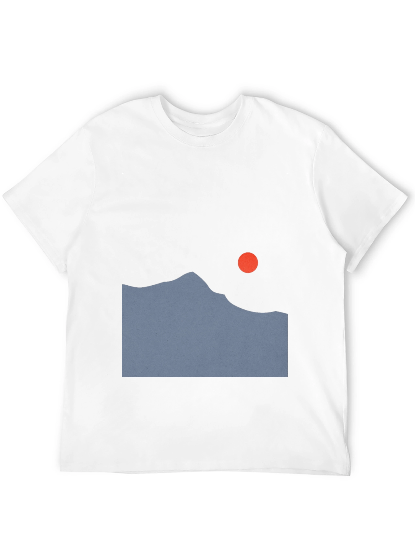 Minimalist Mountain Sunset Black T-Shirt