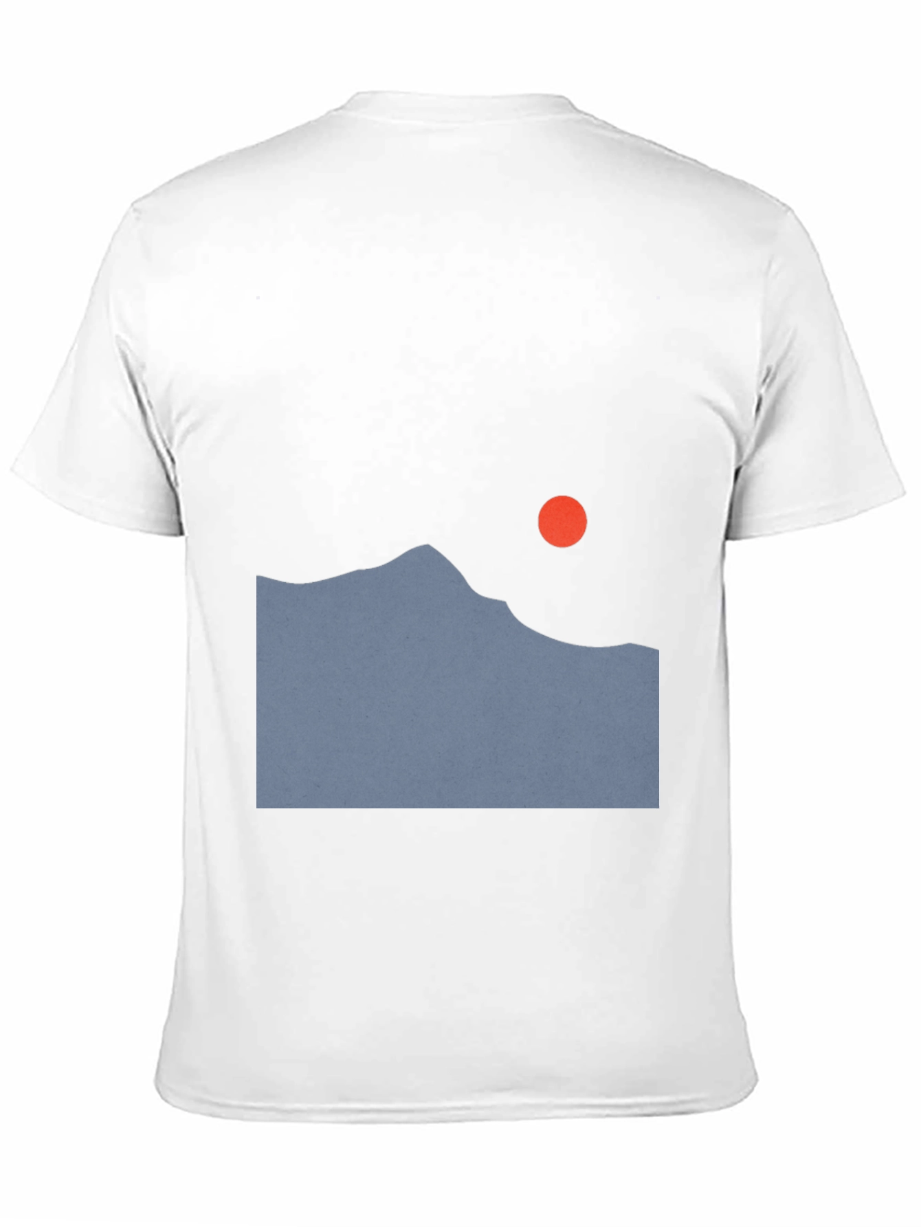 Minimalist Mountain Sunset Black T-Shirt