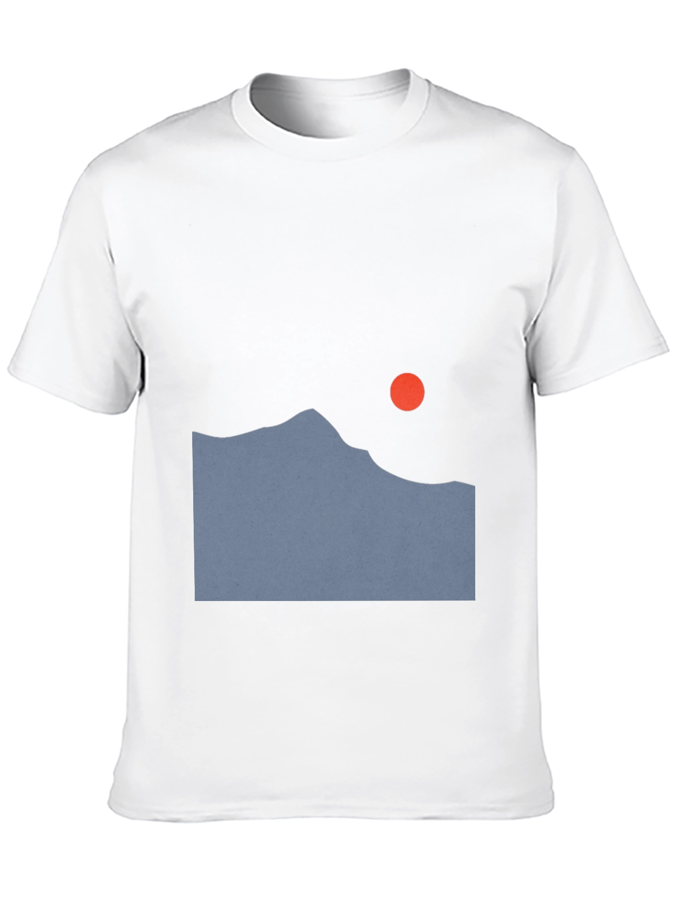 Minimalist Mountain Sunset Black T-Shirt