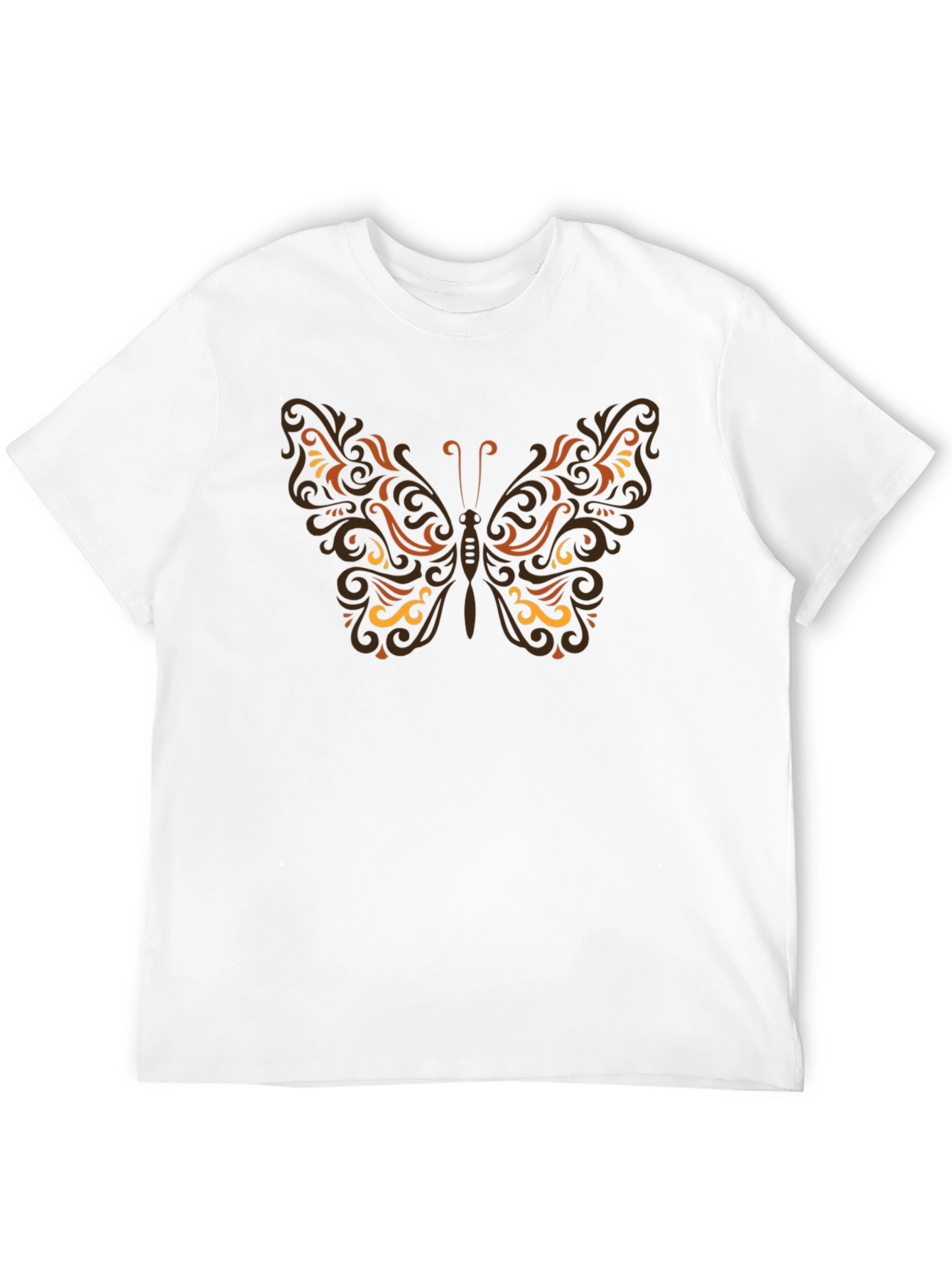 Butterfly Print Black T-Shirt