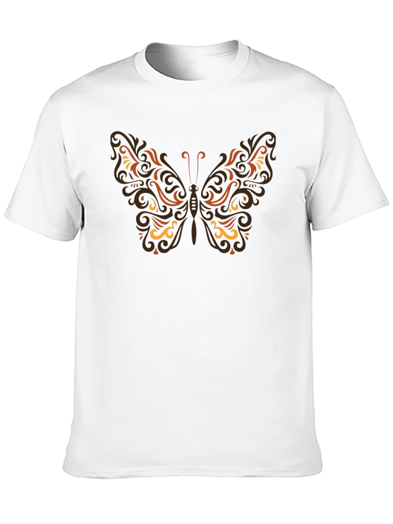 Butterfly Print Black T-Shirt