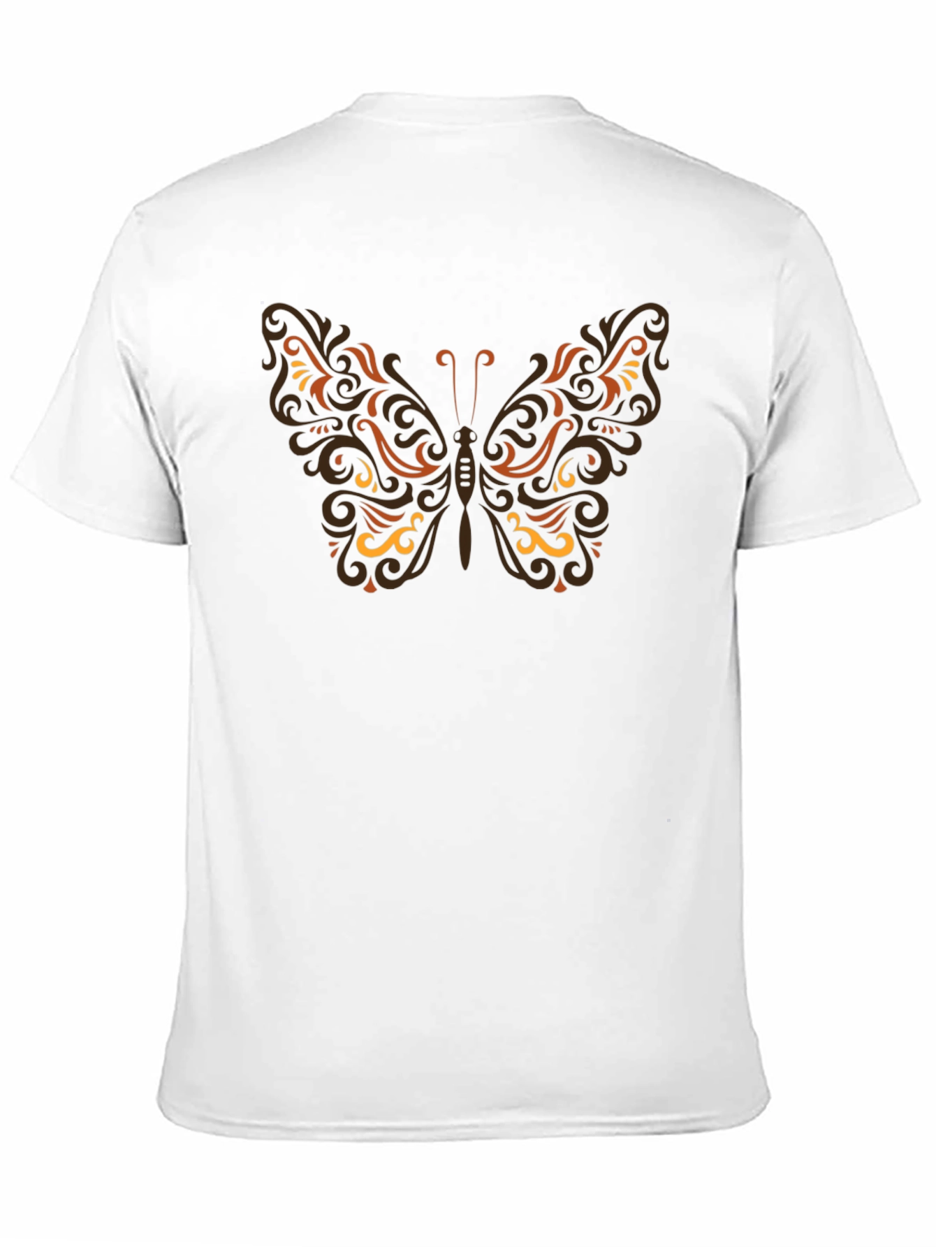 Butterfly Print Black T-Shirt