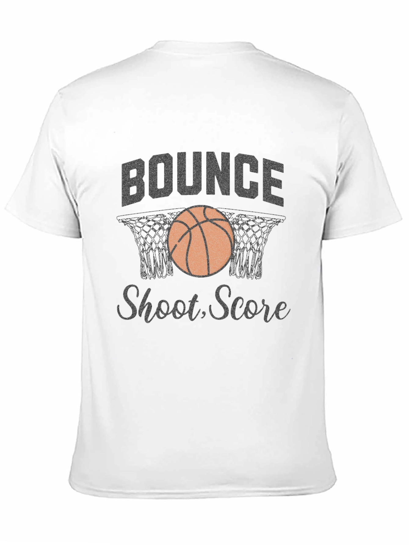 Bounce Shoot Score Black Basketball T-Shirt