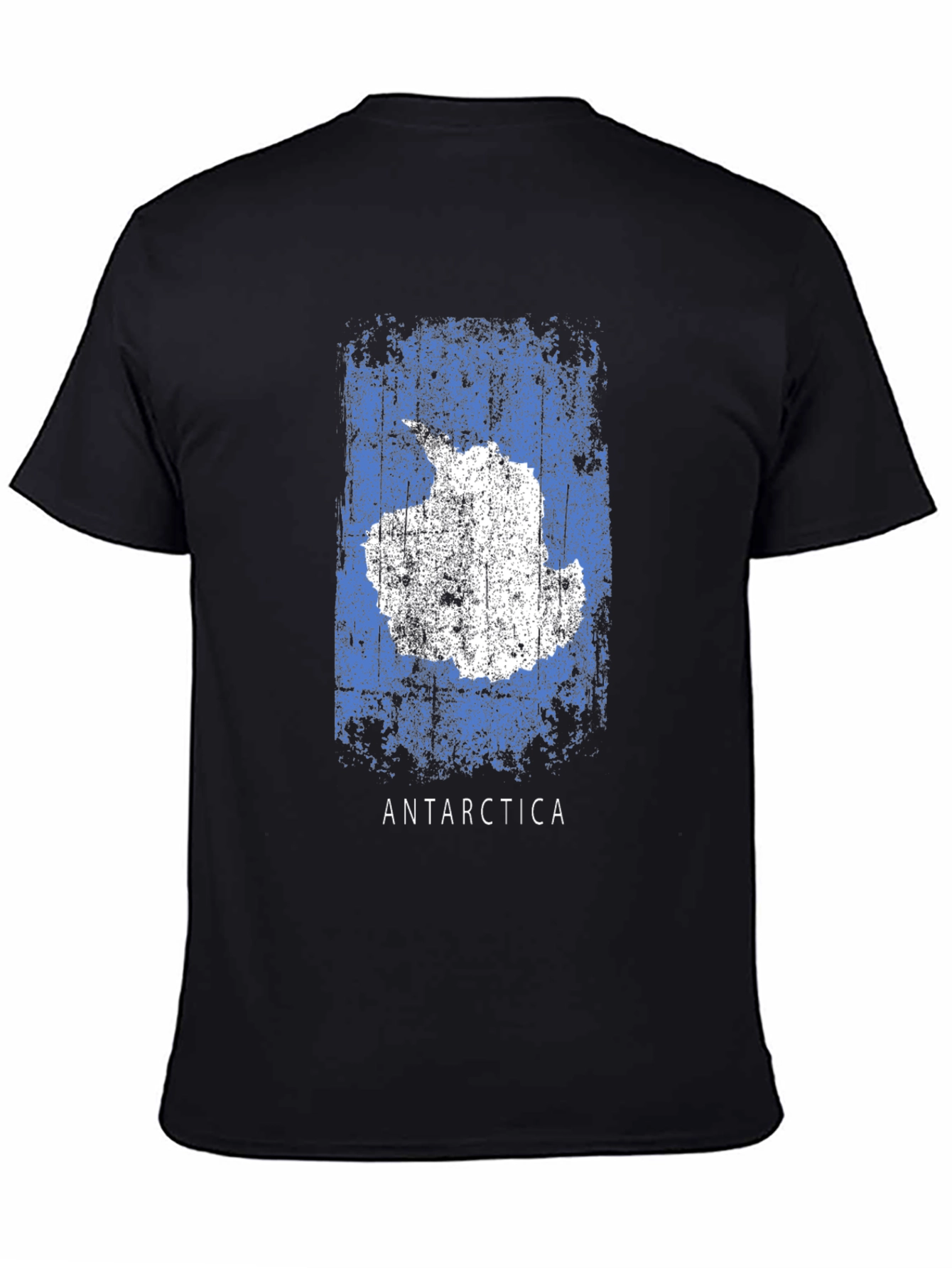 Antarctica Map T-Shirt - Distressed Flag Design