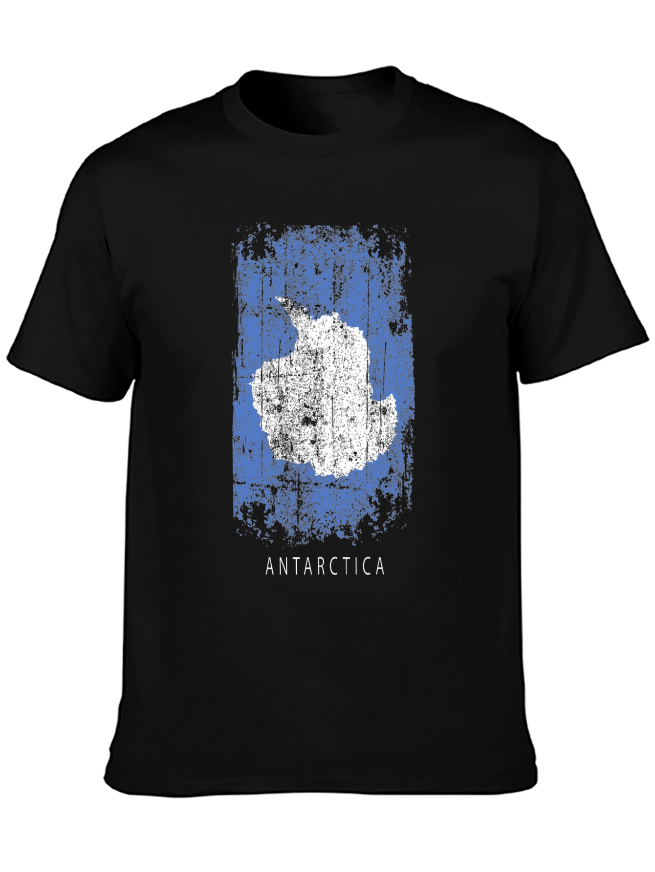 Antarctica Map T-Shirt - Distressed Flag Design