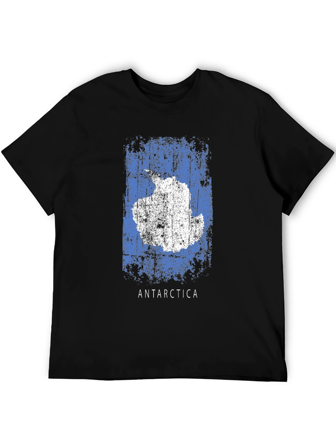 Antarctica Map T-Shirt - Distressed Flag Design