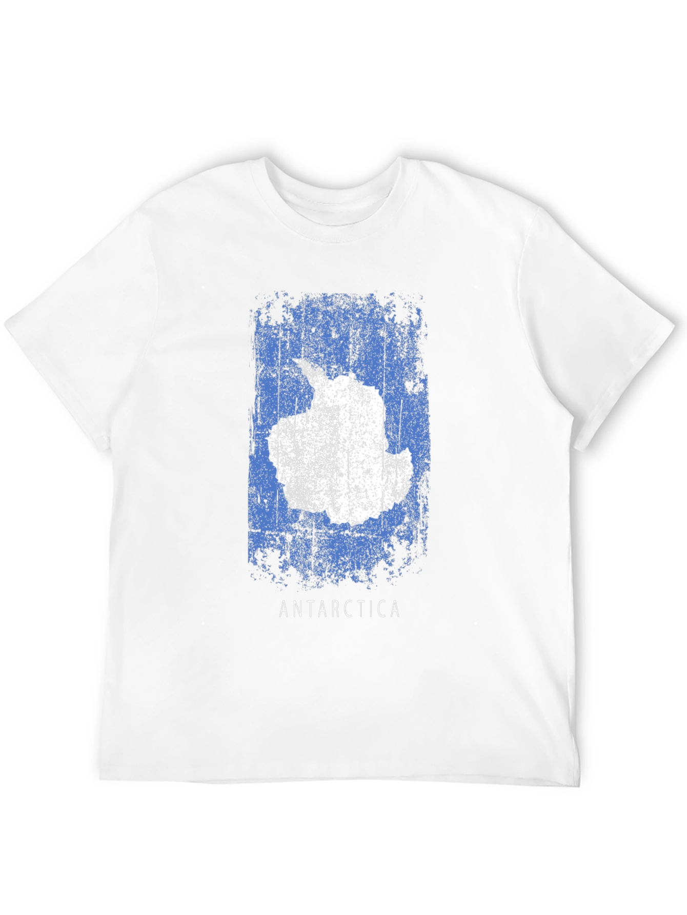 Antarctica Map T-Shirt - Distressed Flag Design