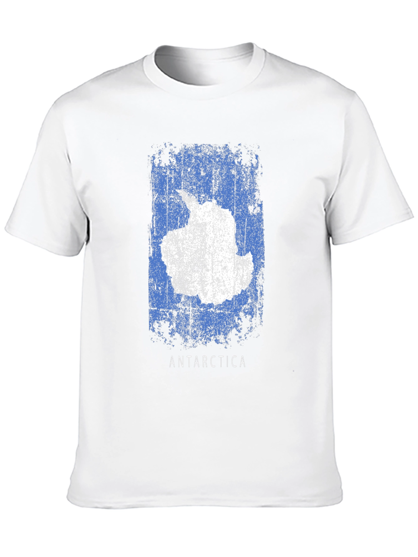 Antarctica Map T-Shirt - Distressed Flag Design