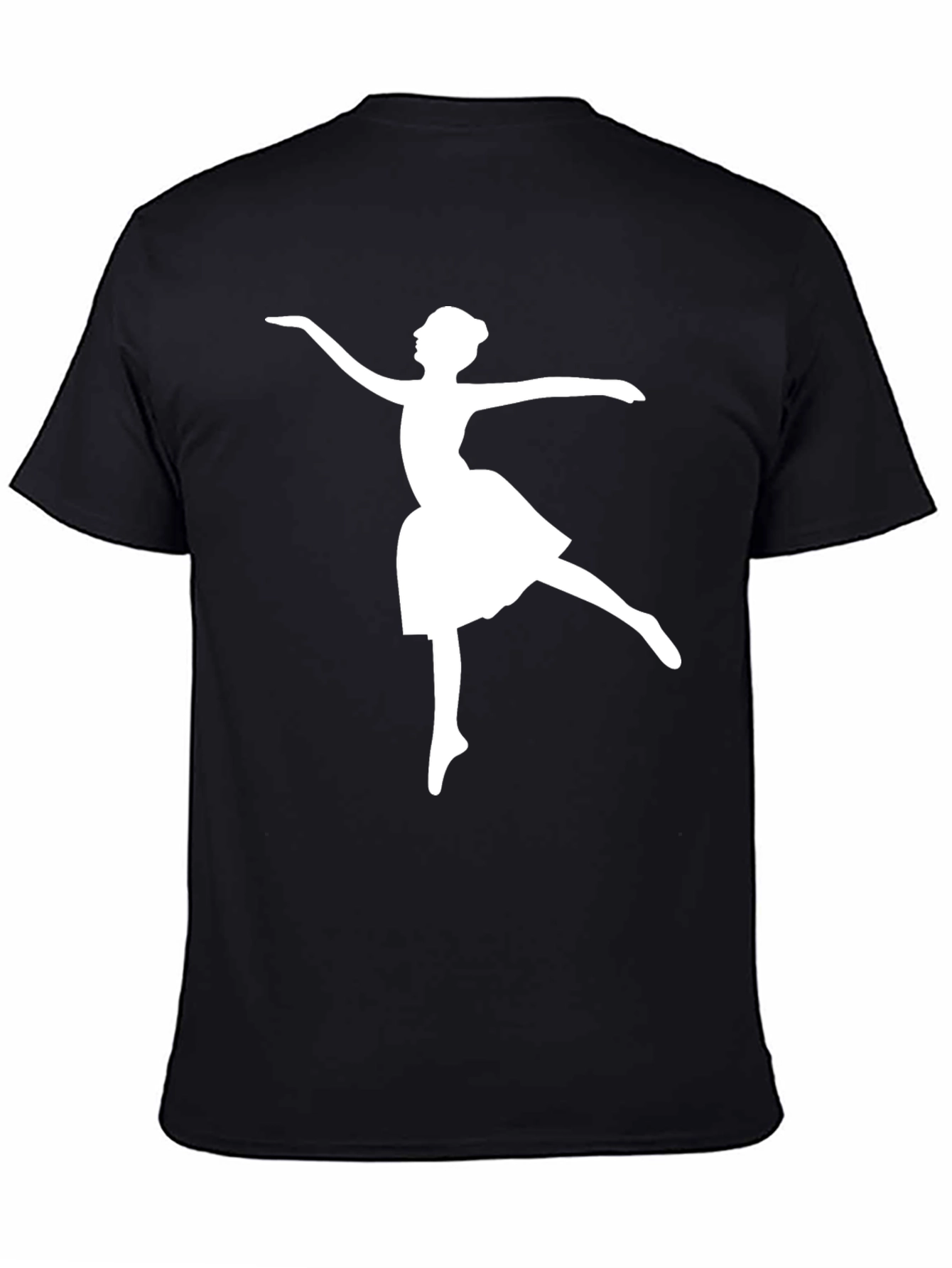 Ballerina Graphic Tee - Black Cotton Comfort