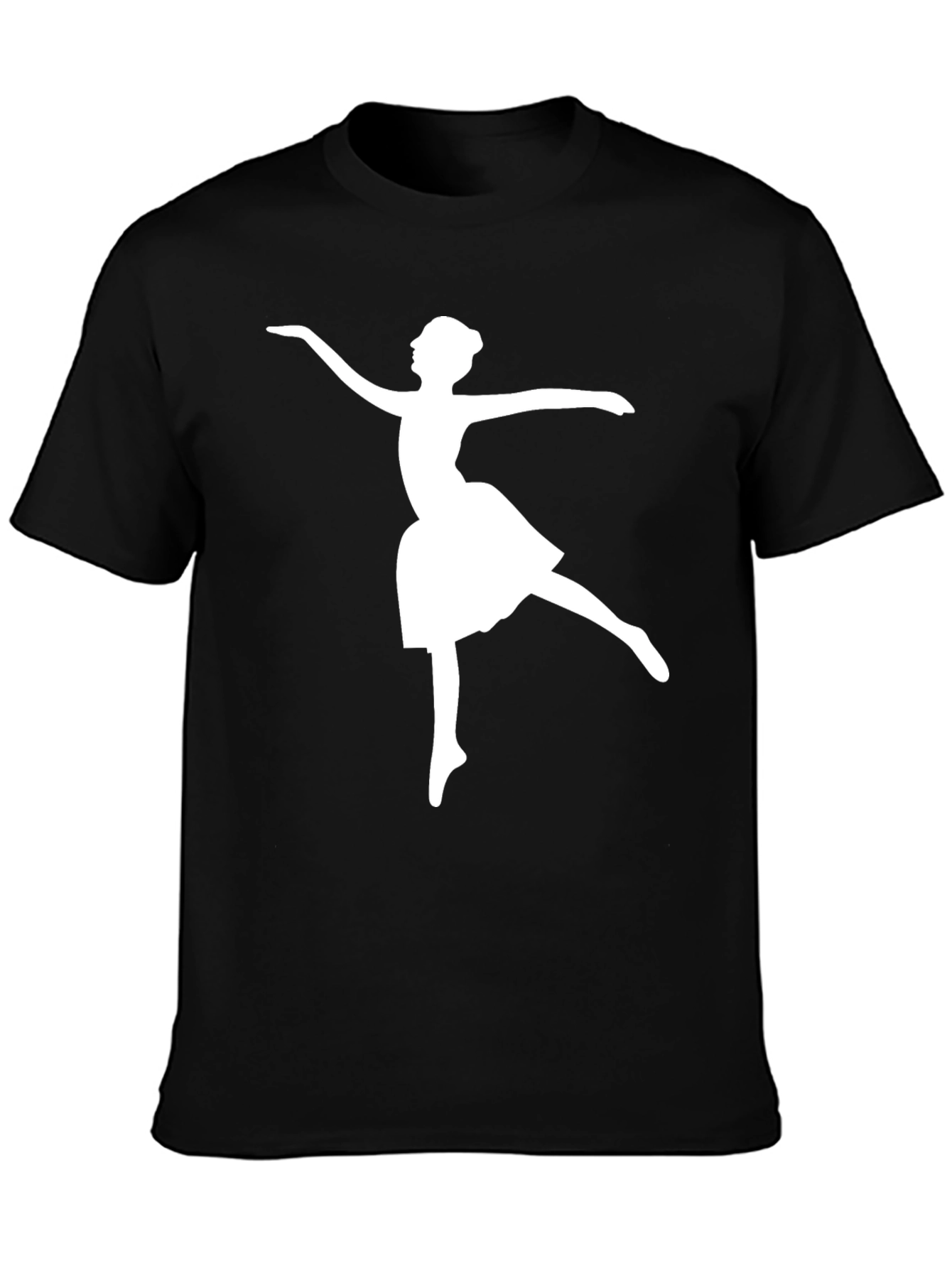 Ballerina Graphic Tee - Black Cotton Comfort
