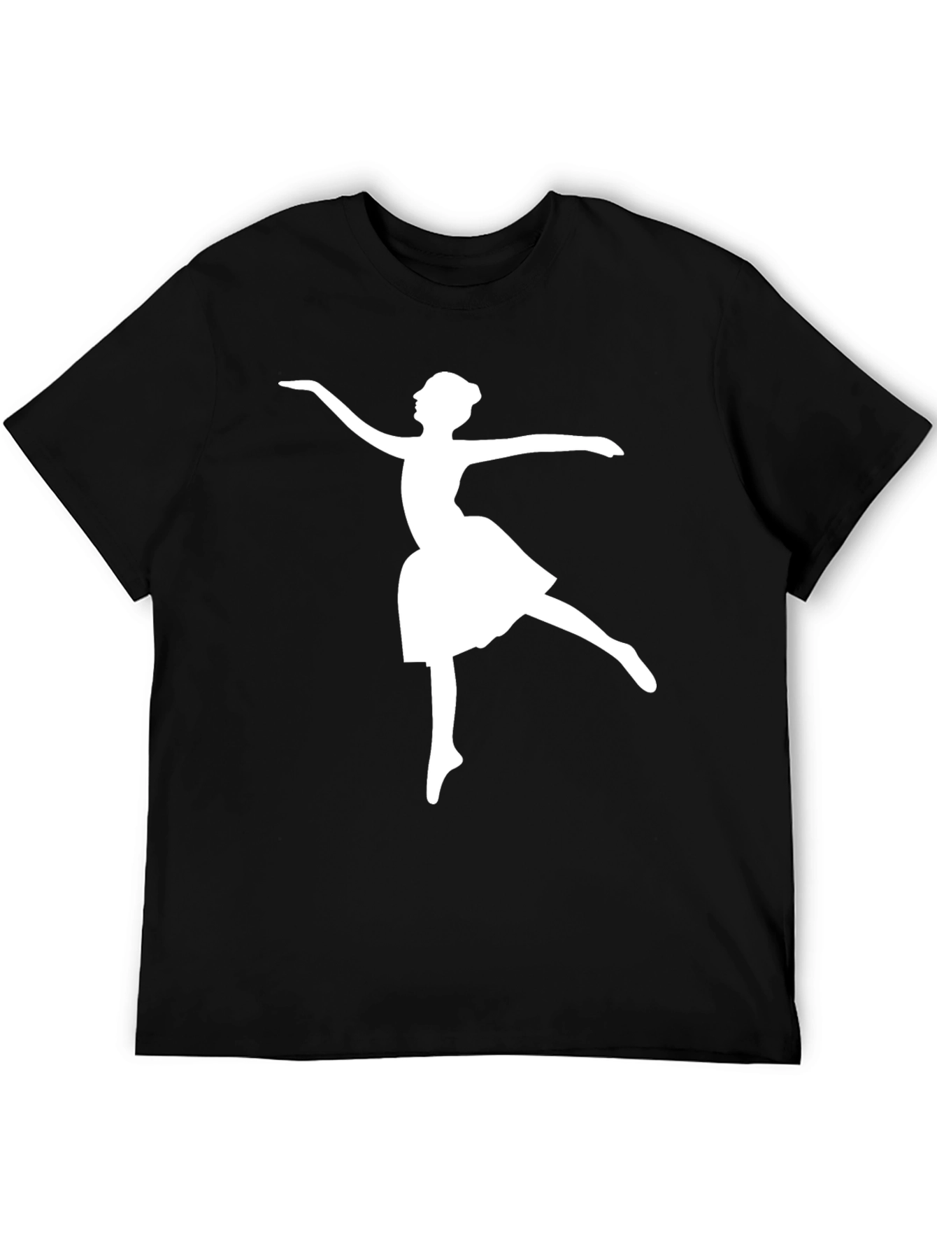 Ballerina Graphic Tee - Black Cotton Comfort