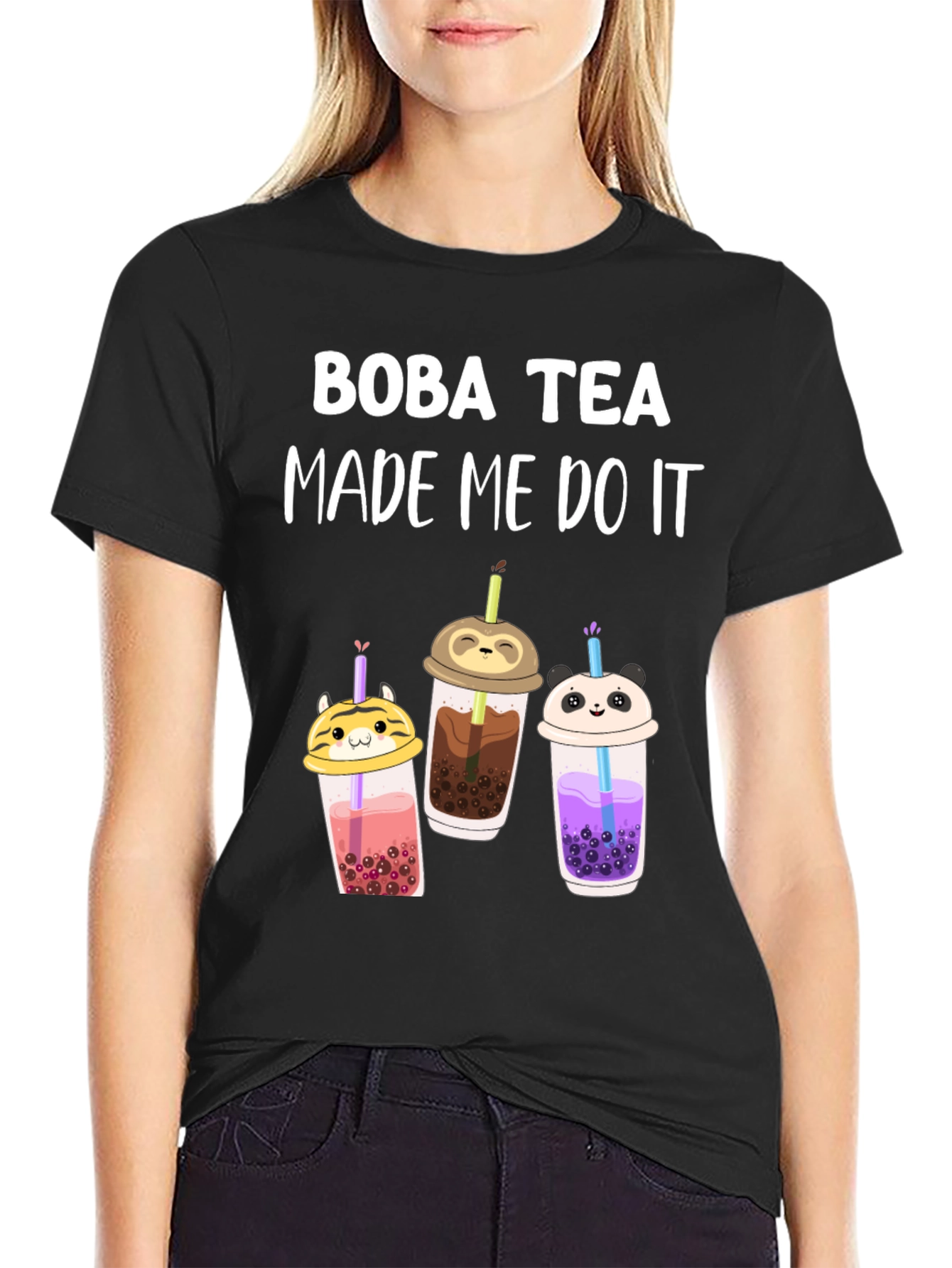 Boba Tea Made Me Do It T-Shirt