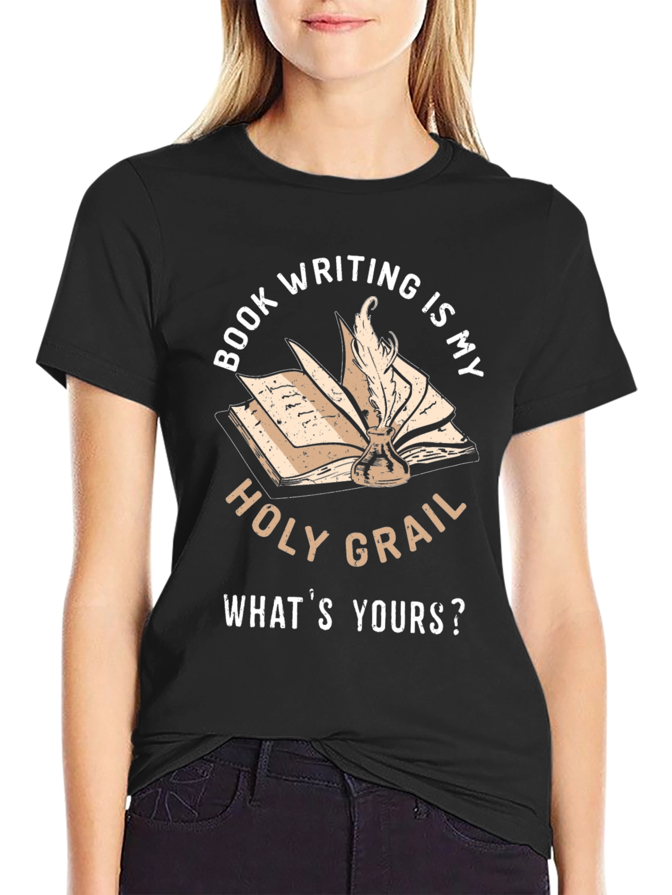 Book Writing Holy Grail T-Shirt