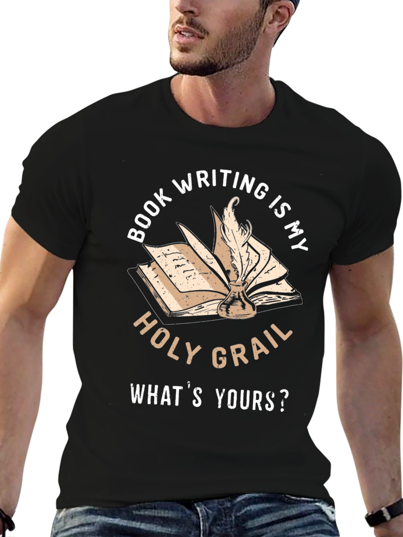 Book Writing Holy Grail T-Shirt