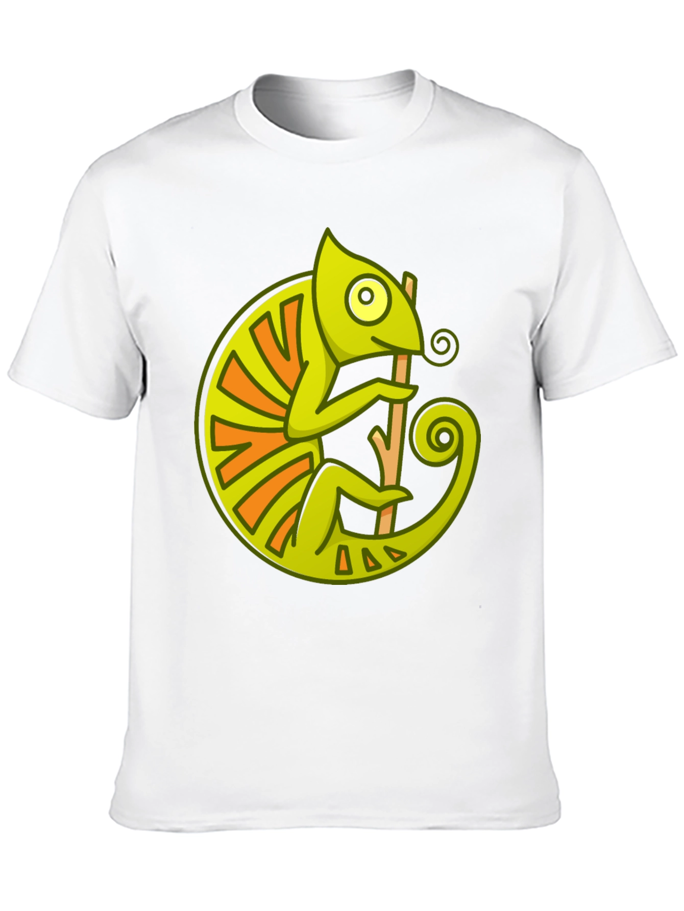 Chameleon Graphic Print Black T-Shirt
