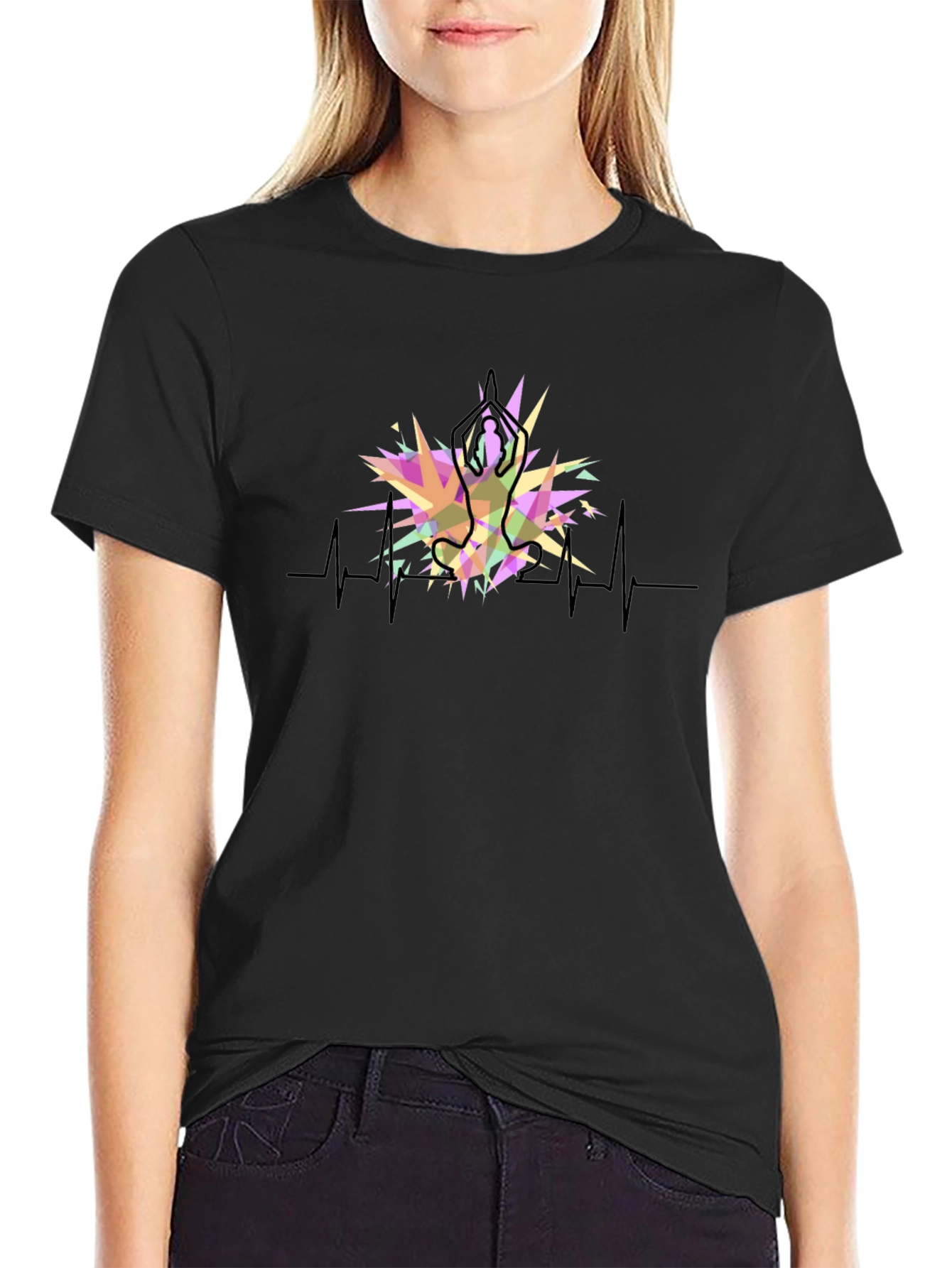Yoga Heartbeat T-Shirt - Zen Fitness Tee