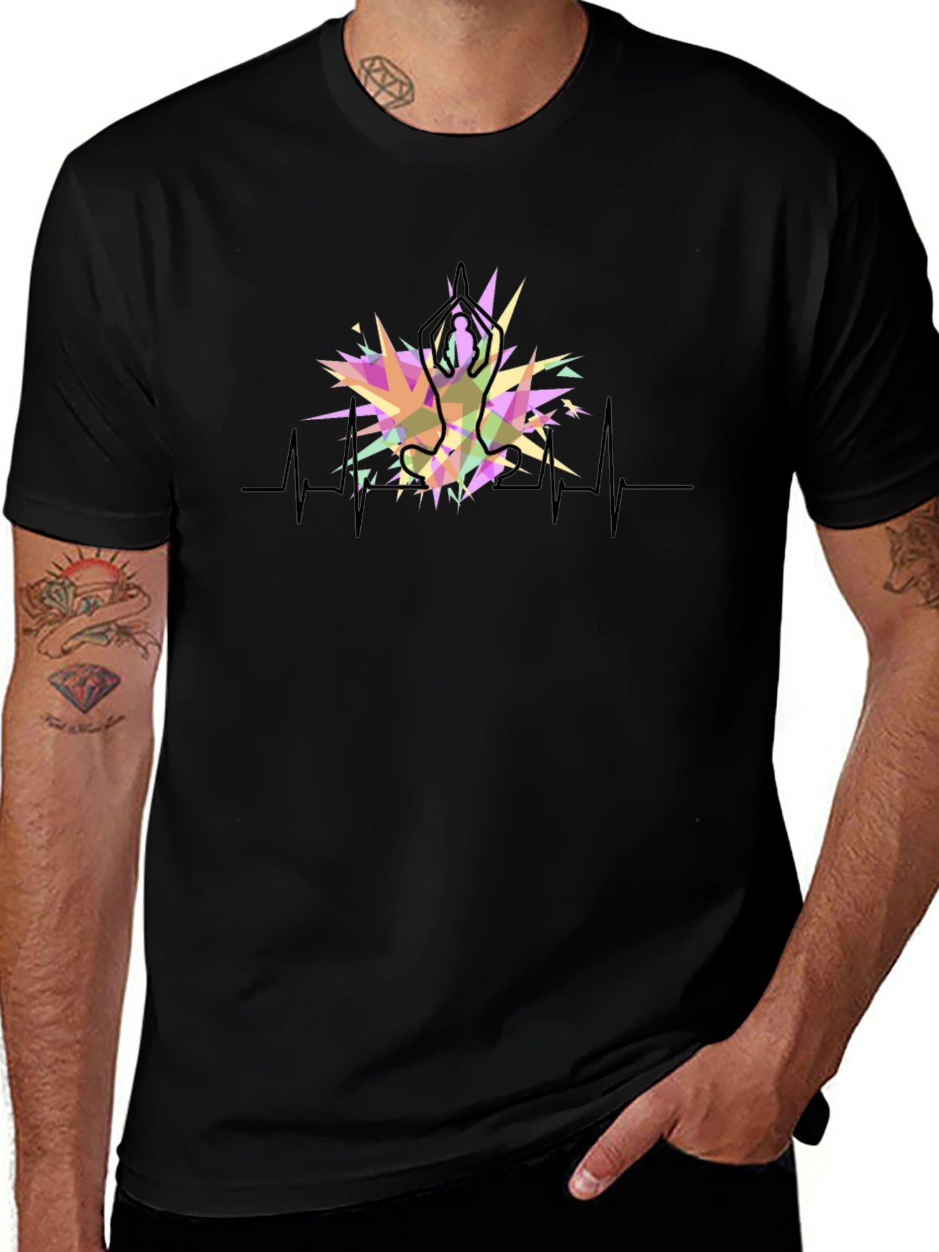 Yoga Heartbeat T-Shirt - Zen Fitness Tee
