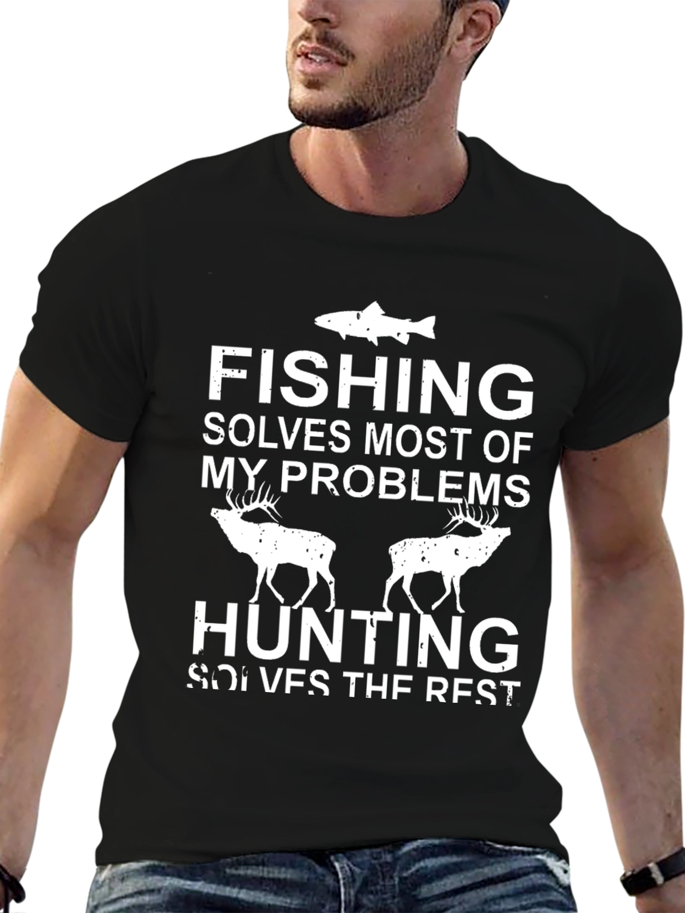 Fishing & Hunting Solves My Problems T-Shirt