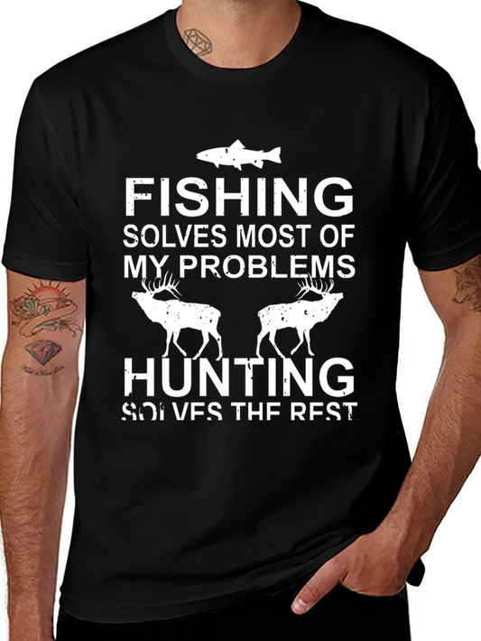 Fishing & Hunting Solves My Problems T-Shirt