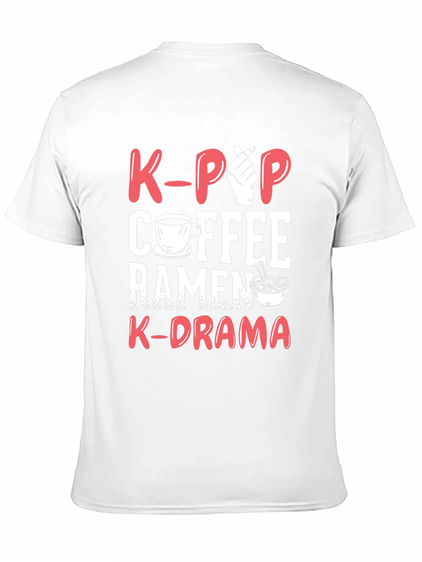 K-Pop Coffee Ramen K-Drama Graphic T-Shirt