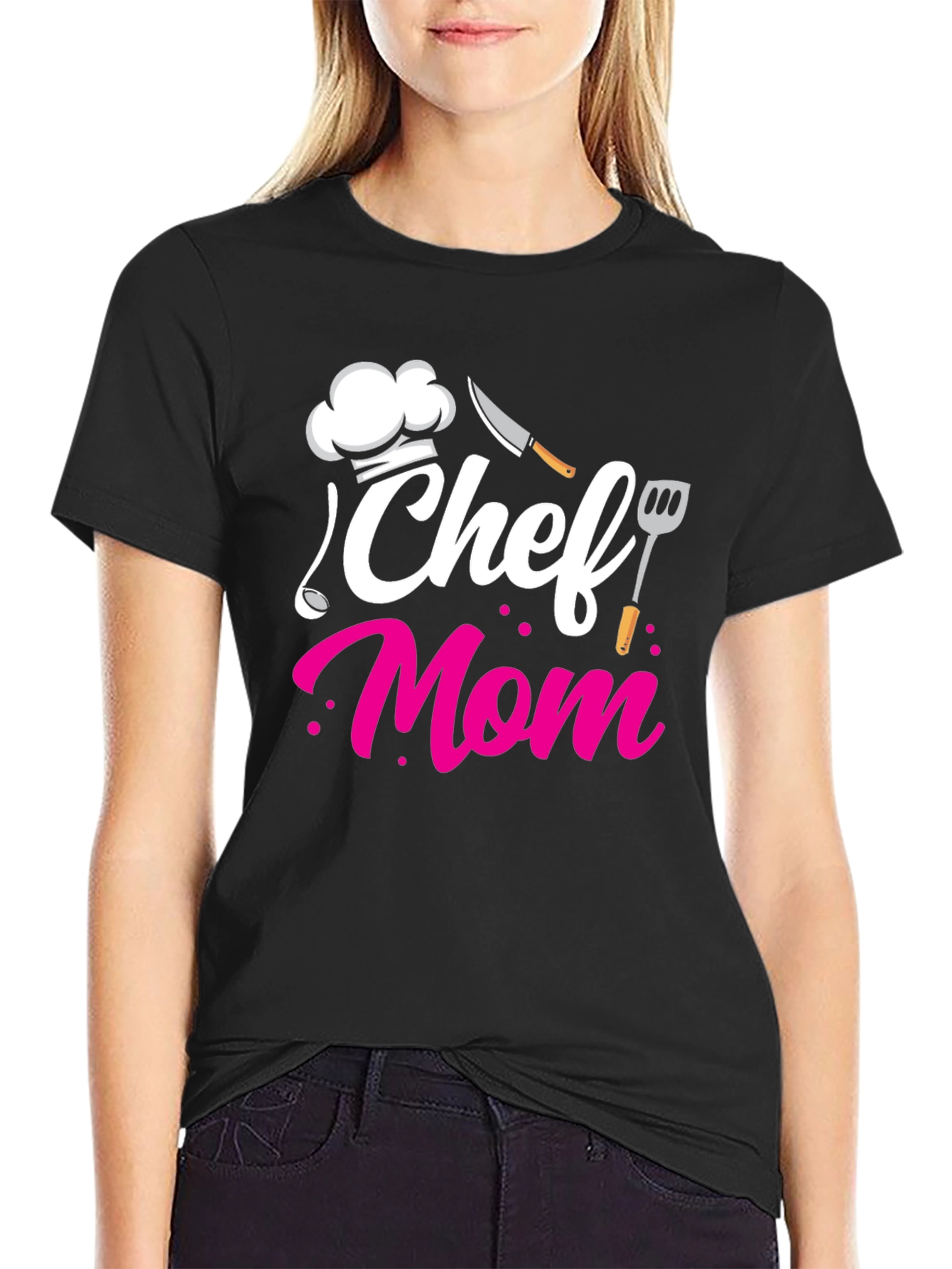 Chef Mom Black T-Shirt